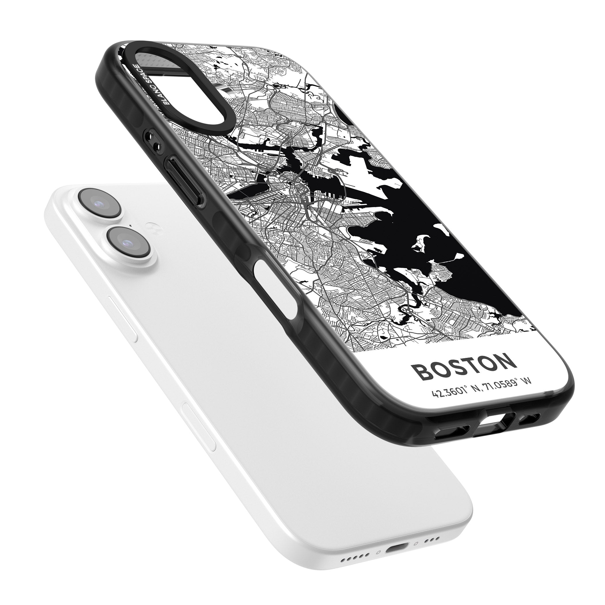 Boston Map iPhone 17 Impact Pro Black Phone Case Colours