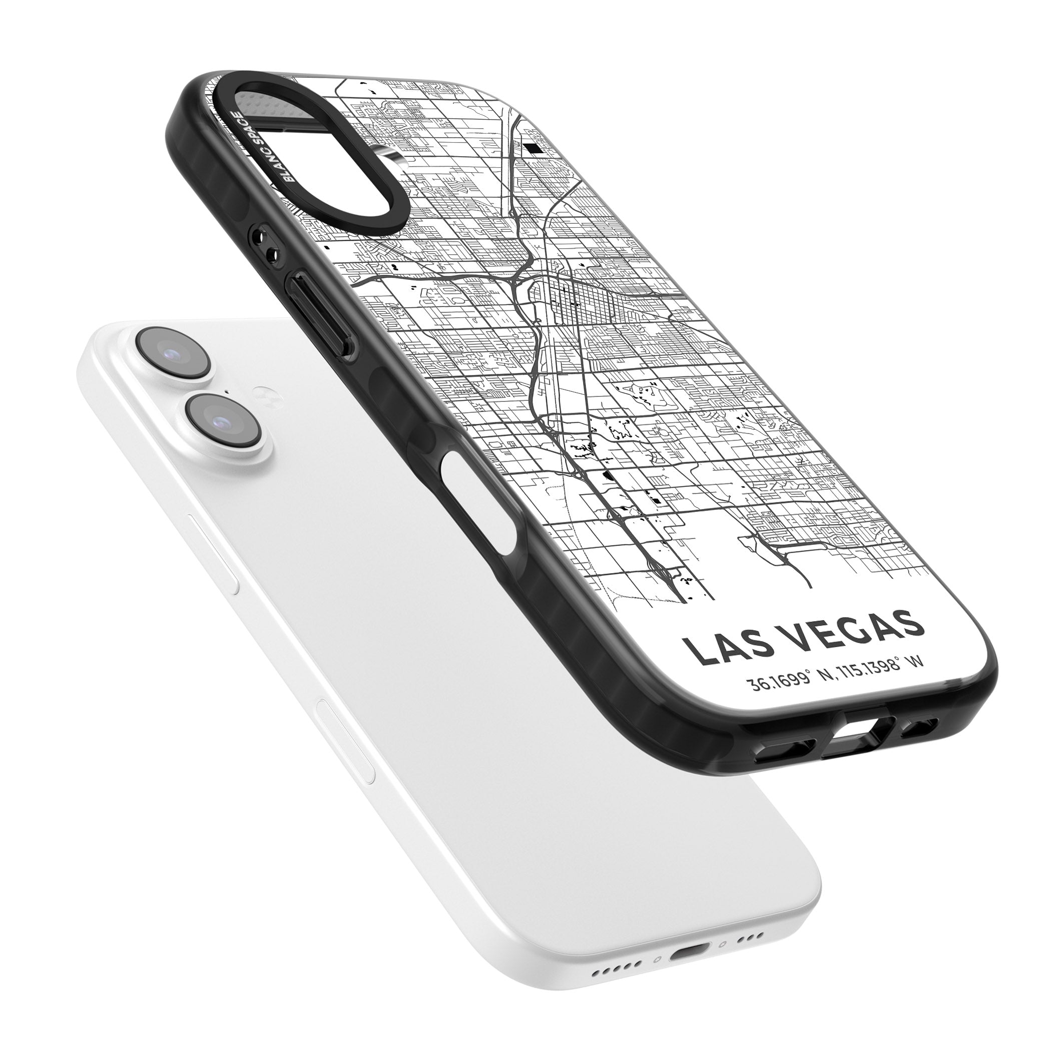 Las Vegas Map iPhone 17 Impact Pro Black Phone Case Colours