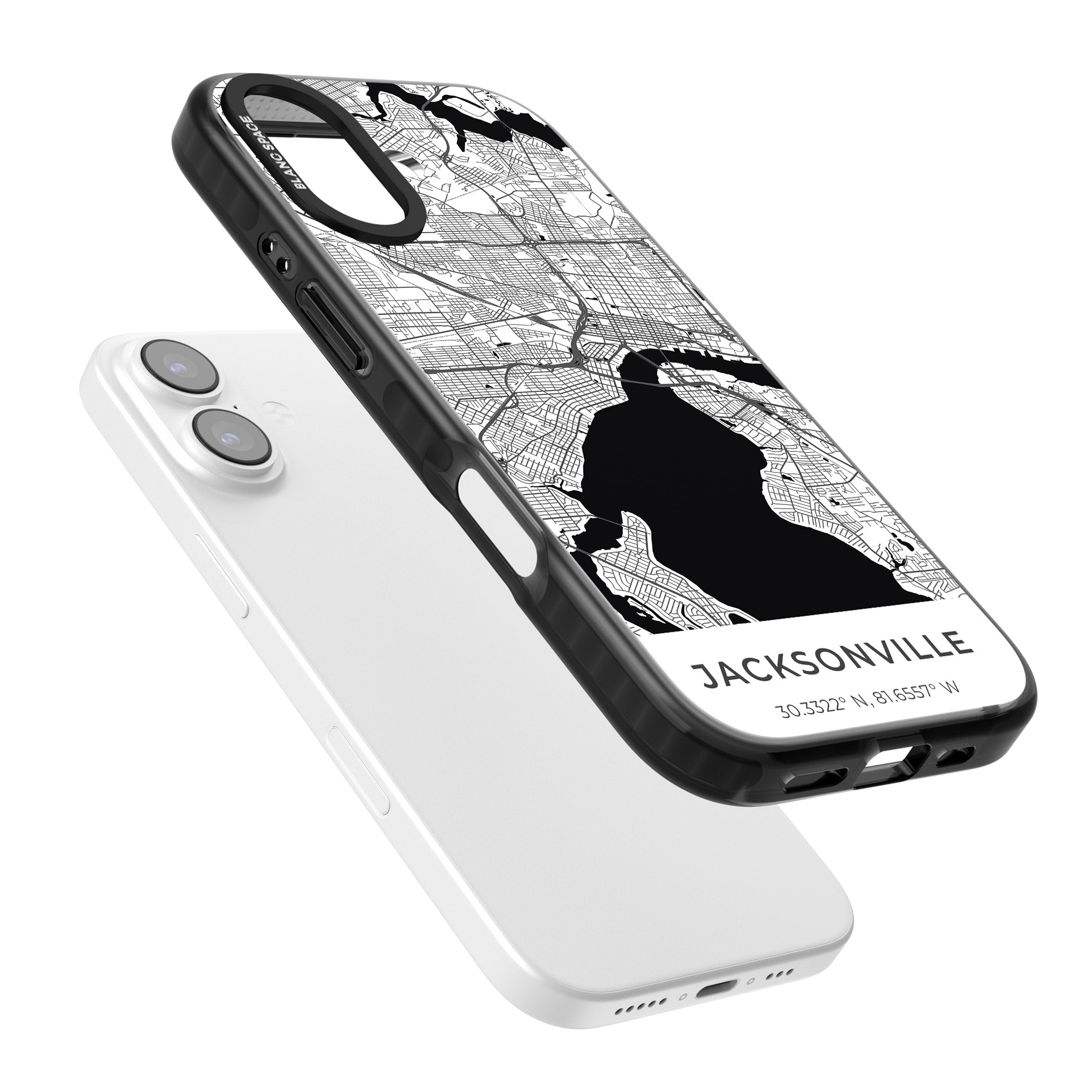 Jacksonville Map iPhone 17 Impact Pro Black Phone Case Colours
