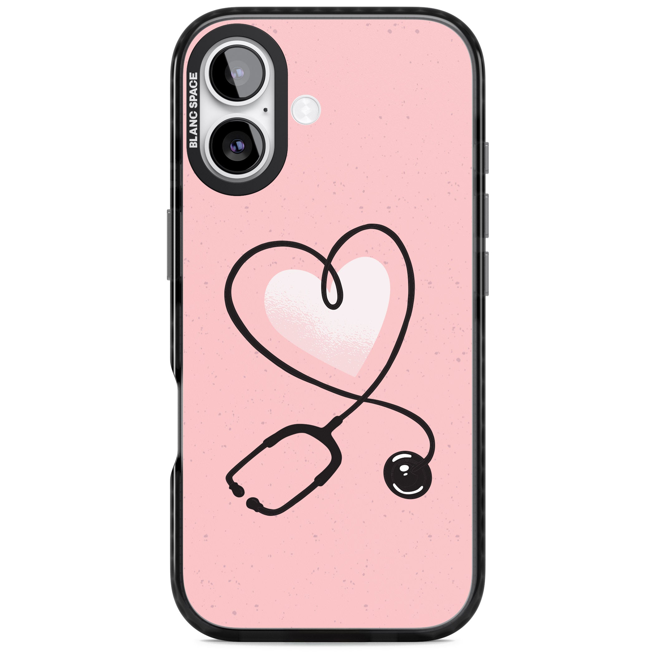 Stethoscope Heart iPhone 17 Impact Pro Black Phone Case