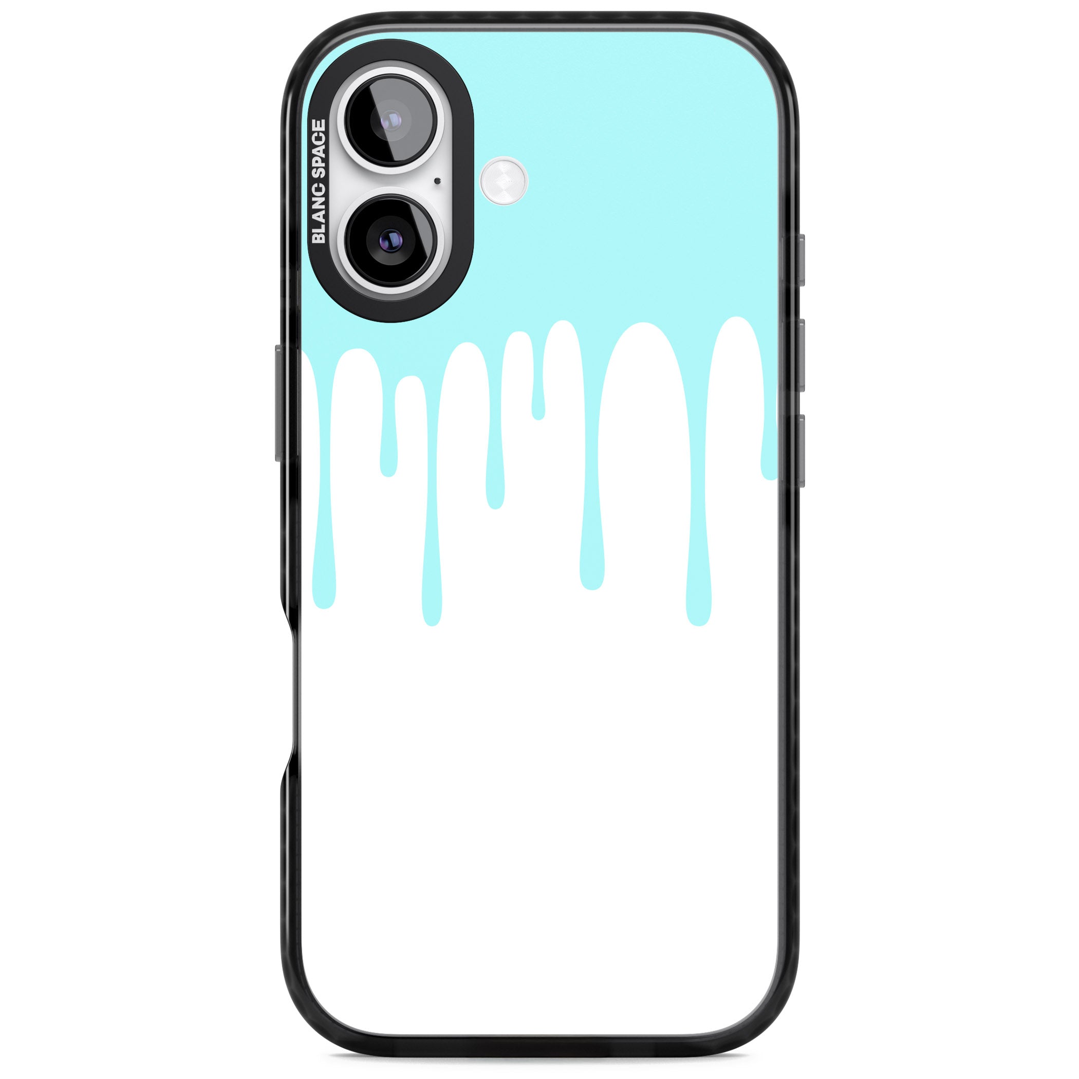 Melted Teal Drip iPhone 17 Impact Pro Black Phone Case