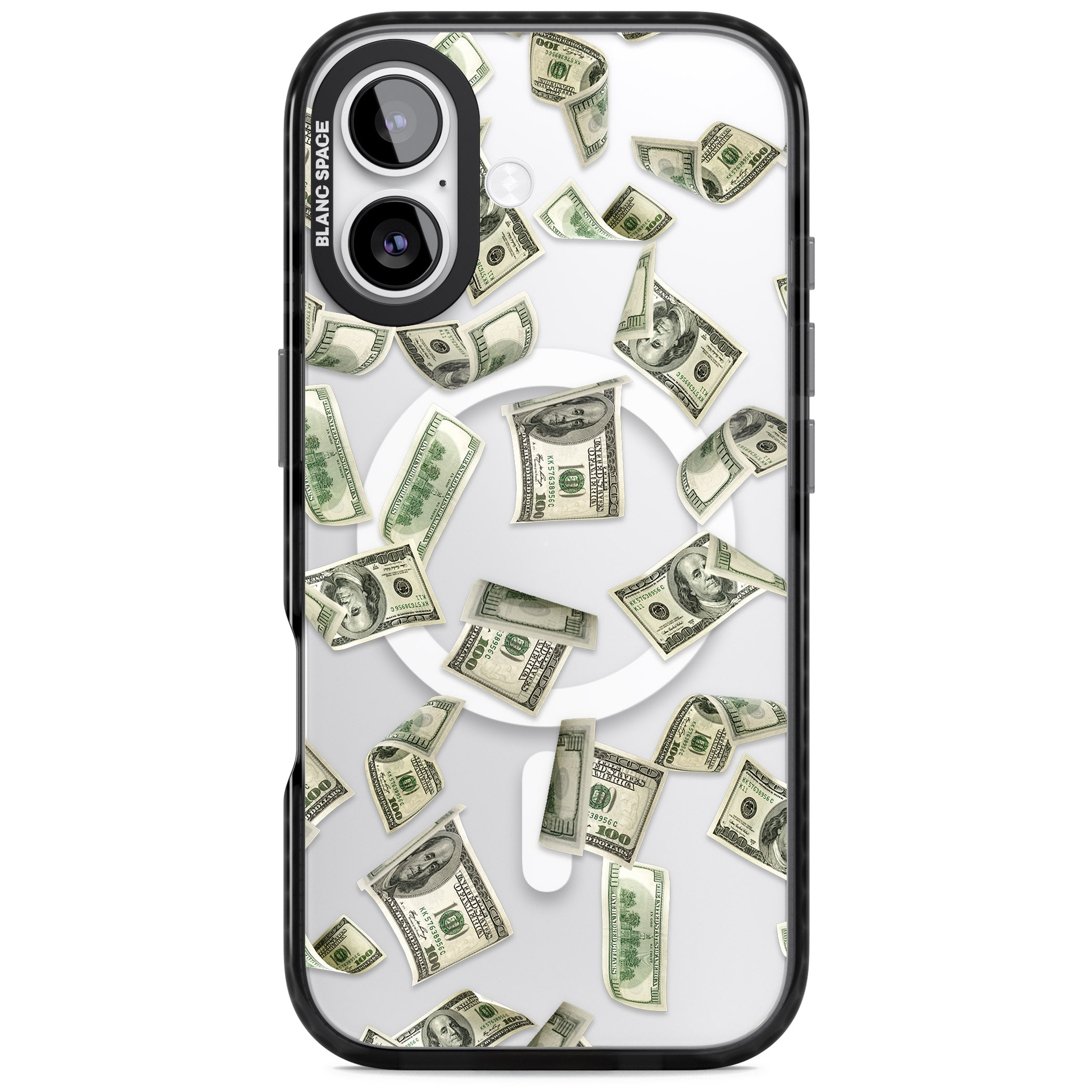 Falling Cash iPhone 17 Impact Pro Black Phone Case