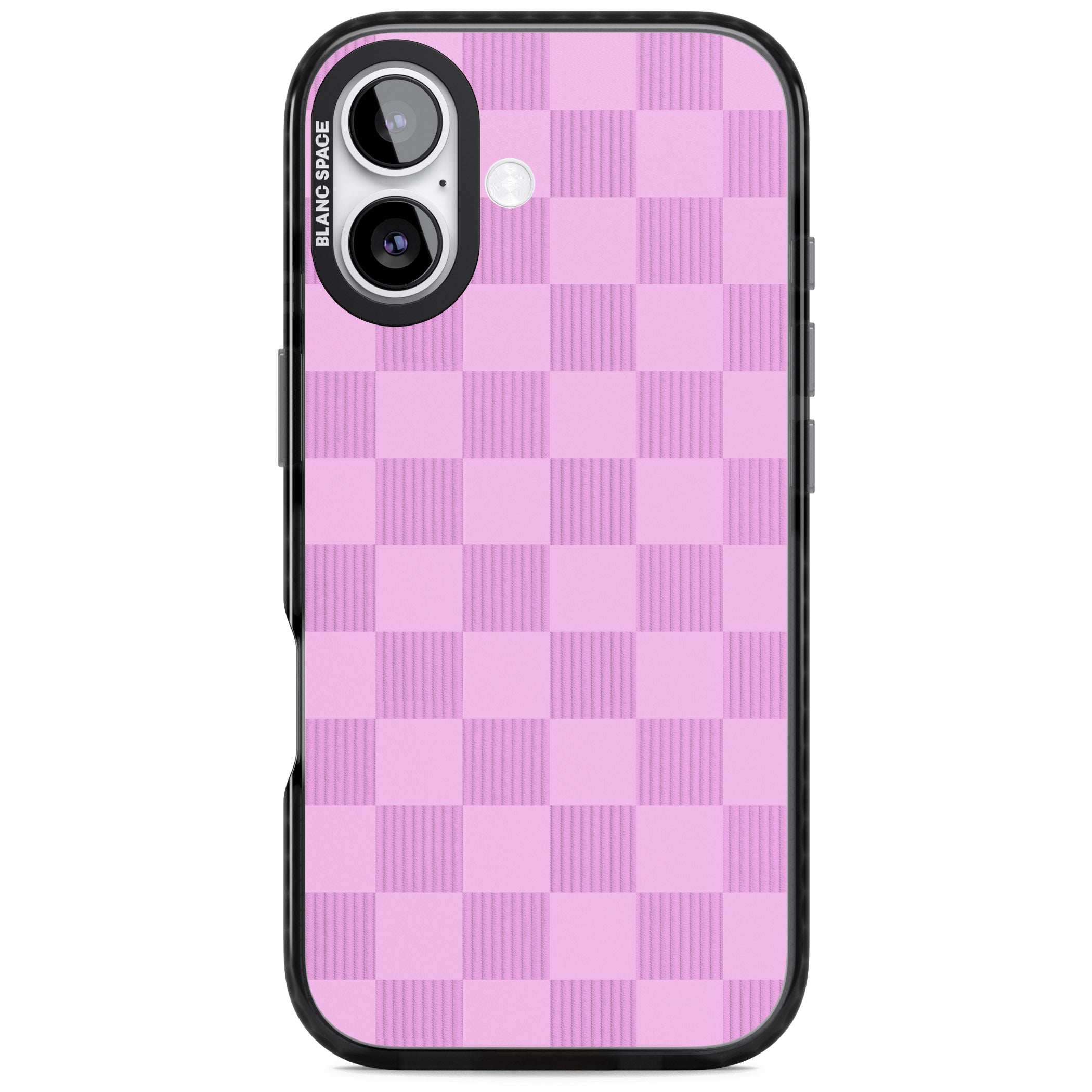 Bubblegum Checkered iPhone 17 Impact Pro Black Phone Case