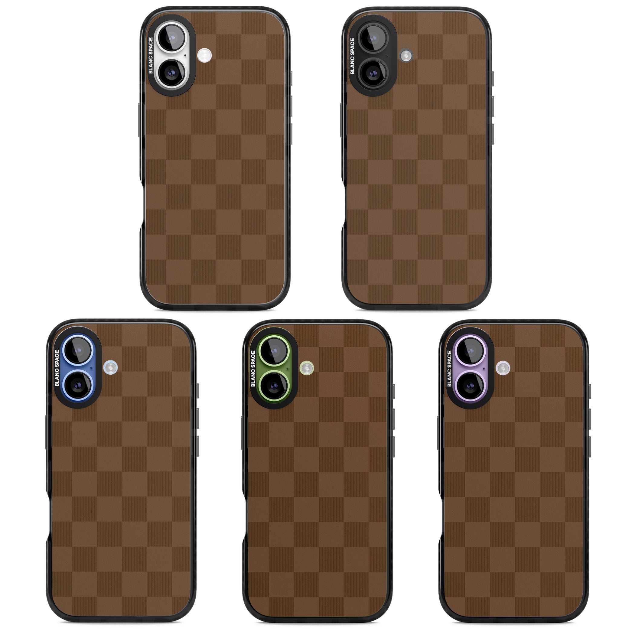 Chocolate Checkered iPhone 17 Impact Pro Black Phone Case APT Impact Protection
