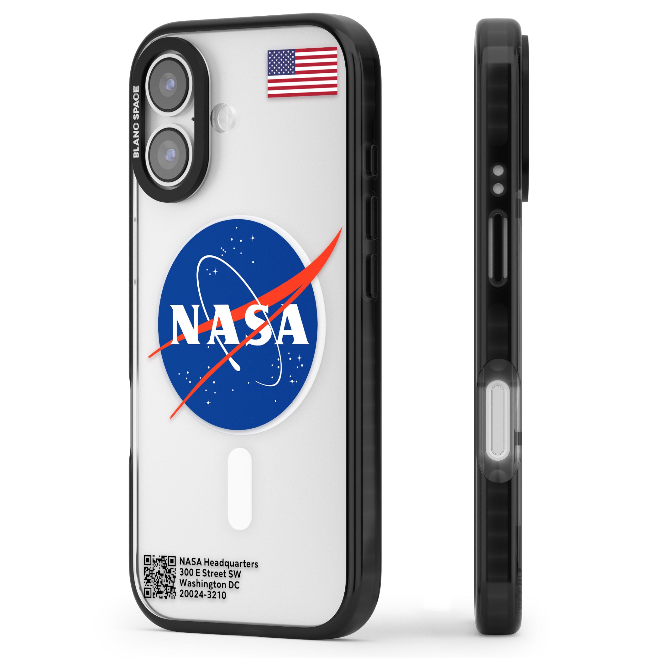 Nasa Meatball iPhone 17 Impact Pro Black Phone Case Side Profile