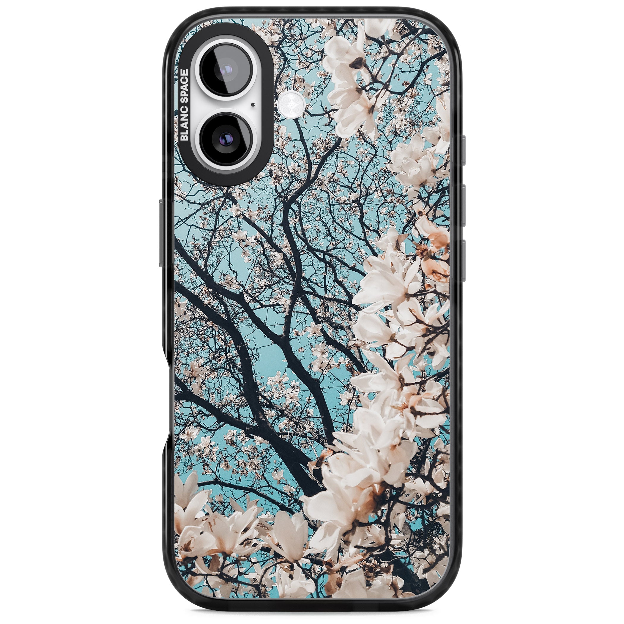 Magnolia Bloom iPhone 17 Impact Pro Black Phone Case
