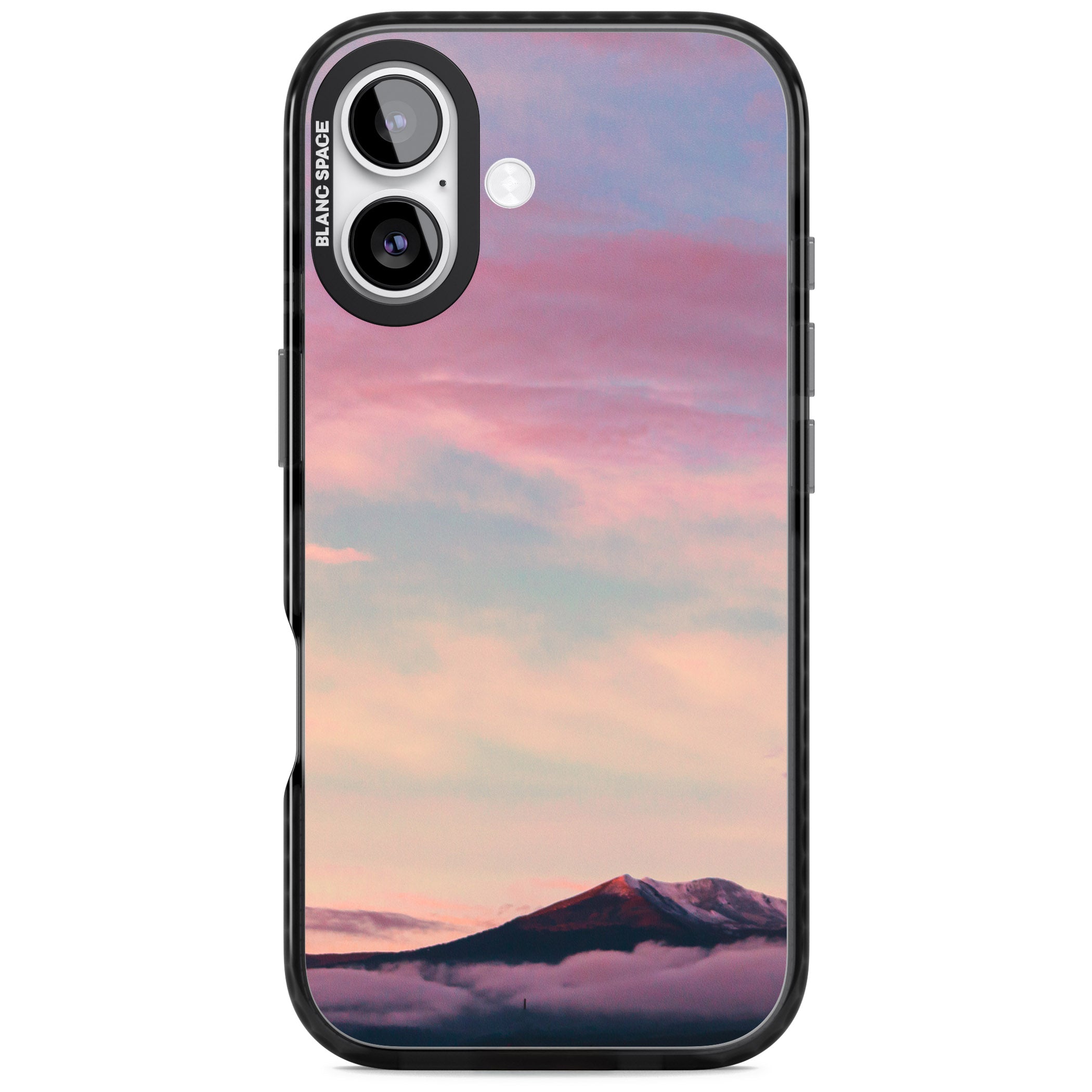 Pastel Mountain Sunset iPhone 17 Impact Pro Black Phone Case