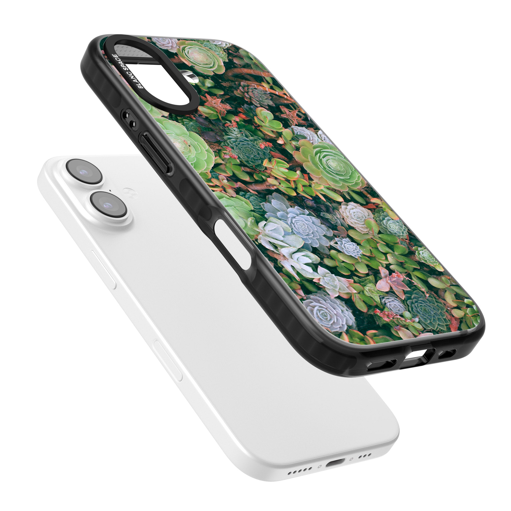 Succulent Garden iPhone 17 Impact Pro Black Phone Case Colours