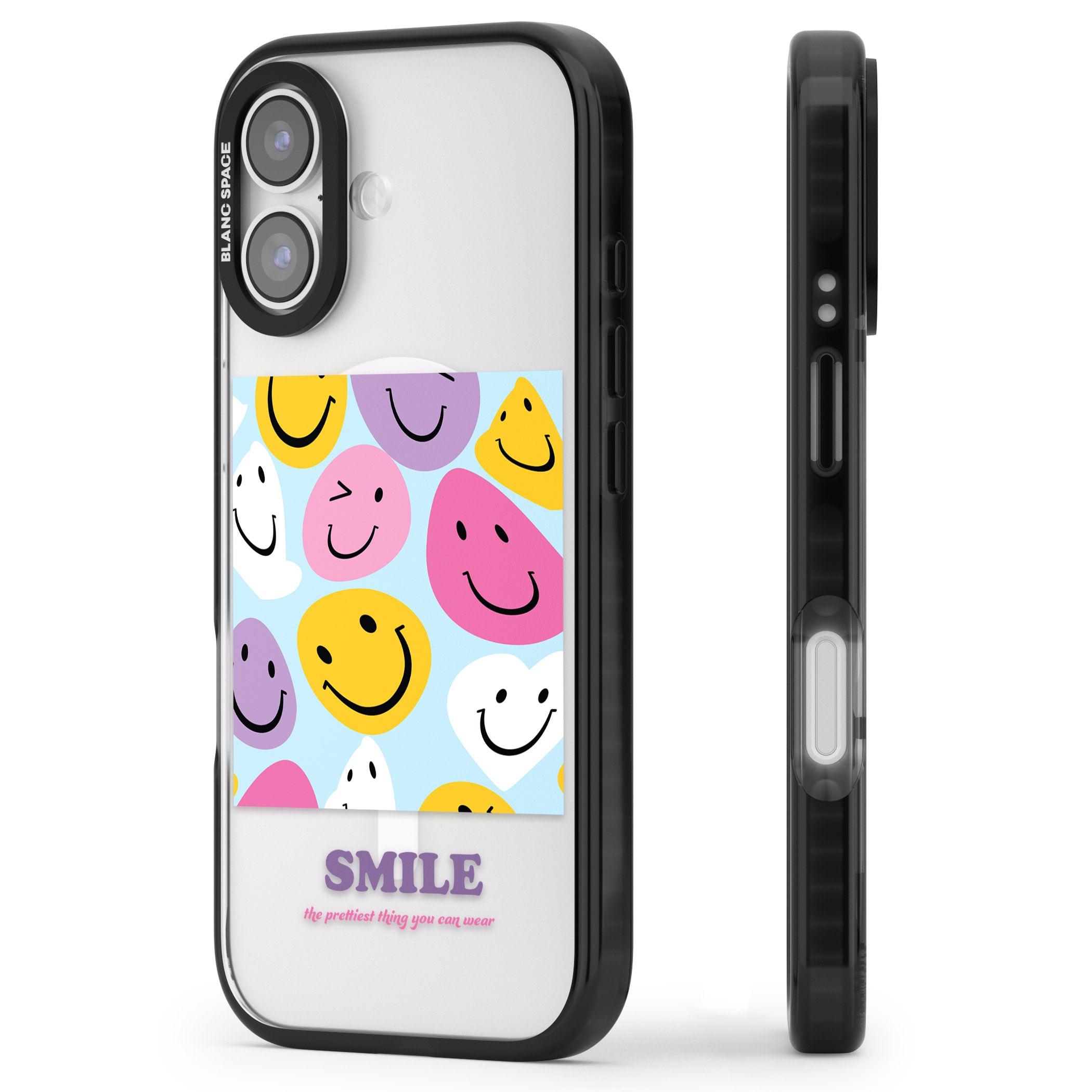 A Smile iPhone 17 Impact Pro Black Phone Case Side Profile