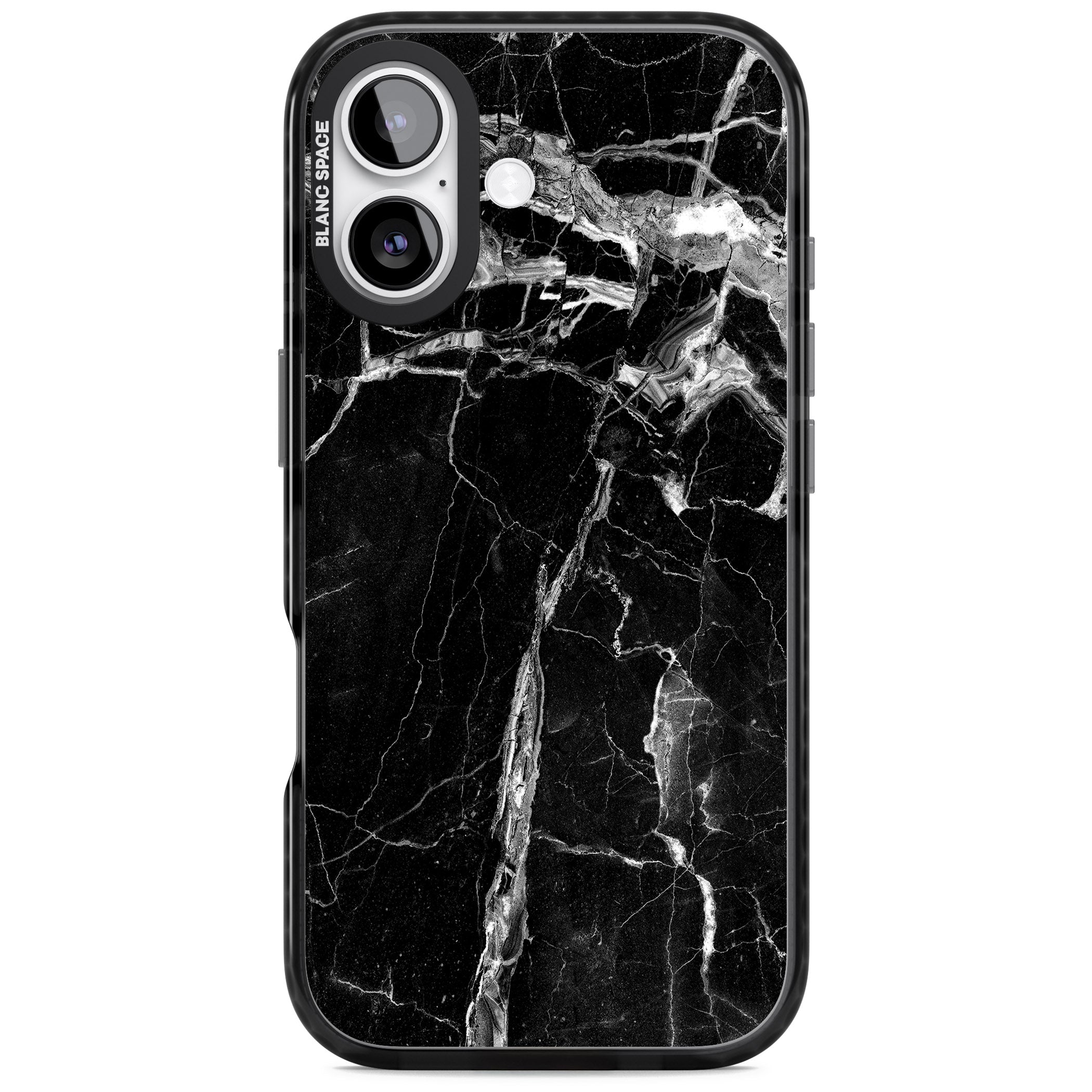 Black Onyx Marble iPhone 17 Impact Pro Black Phone Case