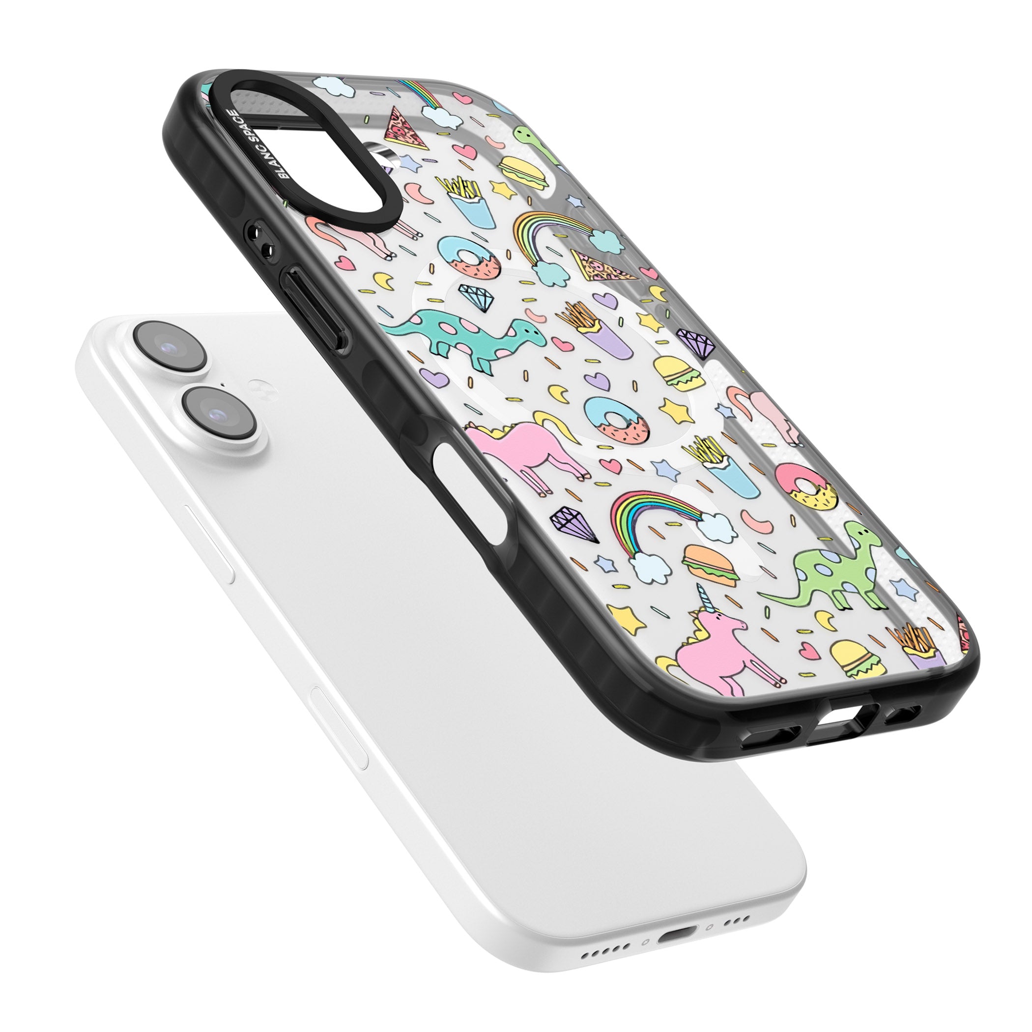 Cute Pattern iPhone 17 Impact Pro Black Phone Case Colours