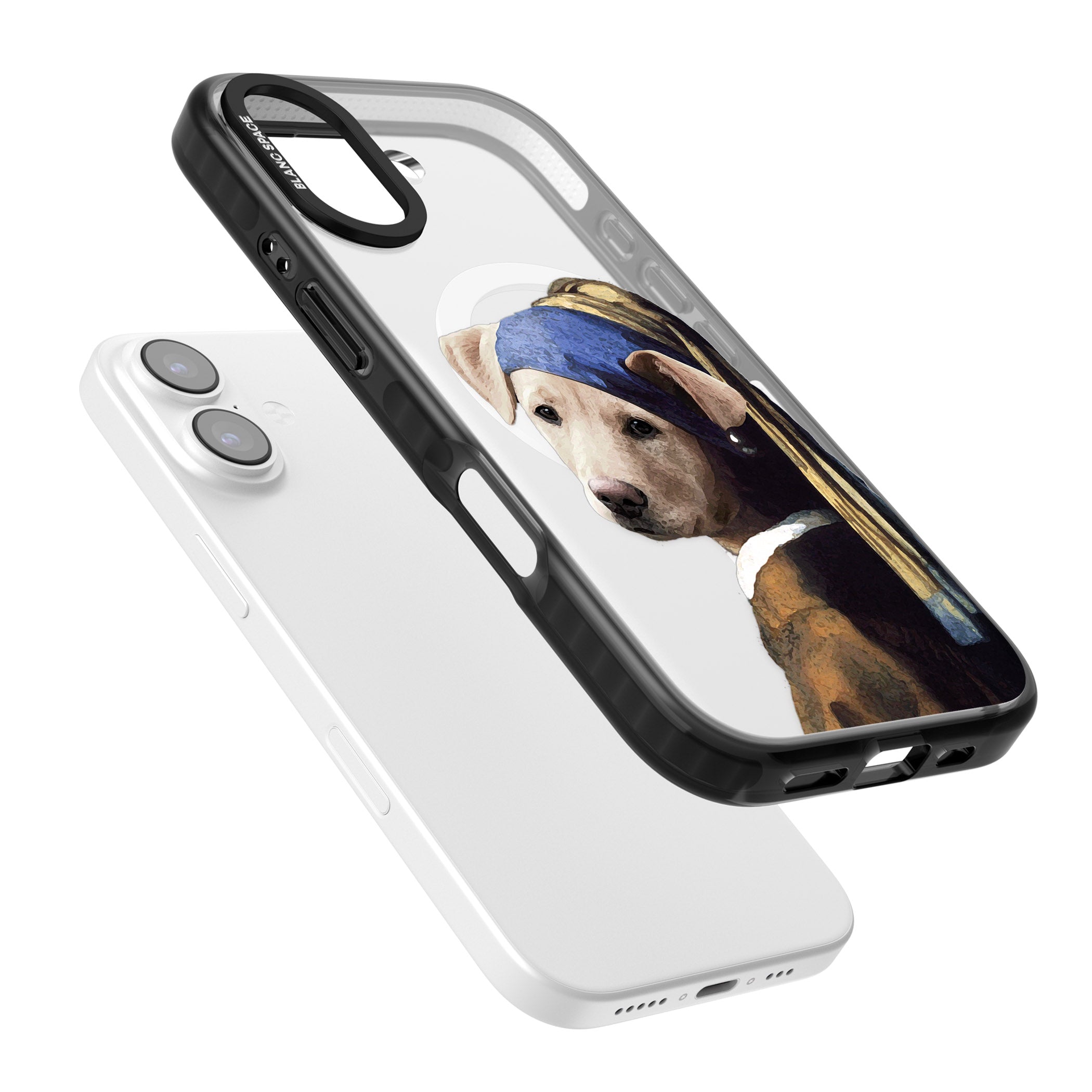 Doggo With A Pearl Earring iPhone 17 Impact Pro Black Phone Case Colours