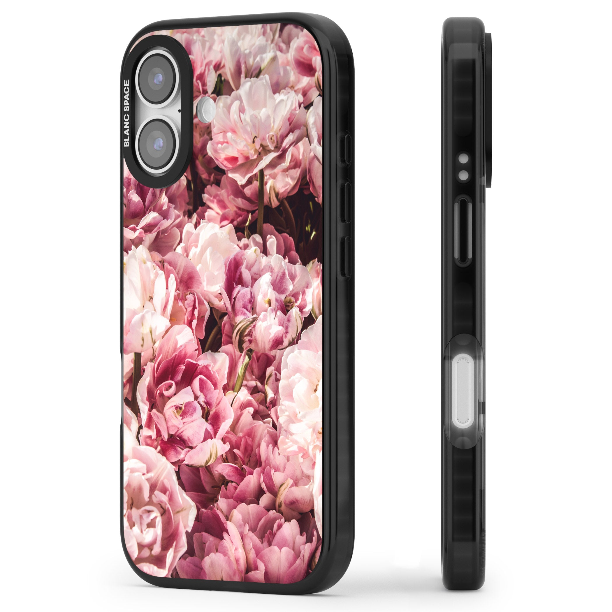 Petal Blush iPhone 17 Impact Pro Black Phone Case Side Profile