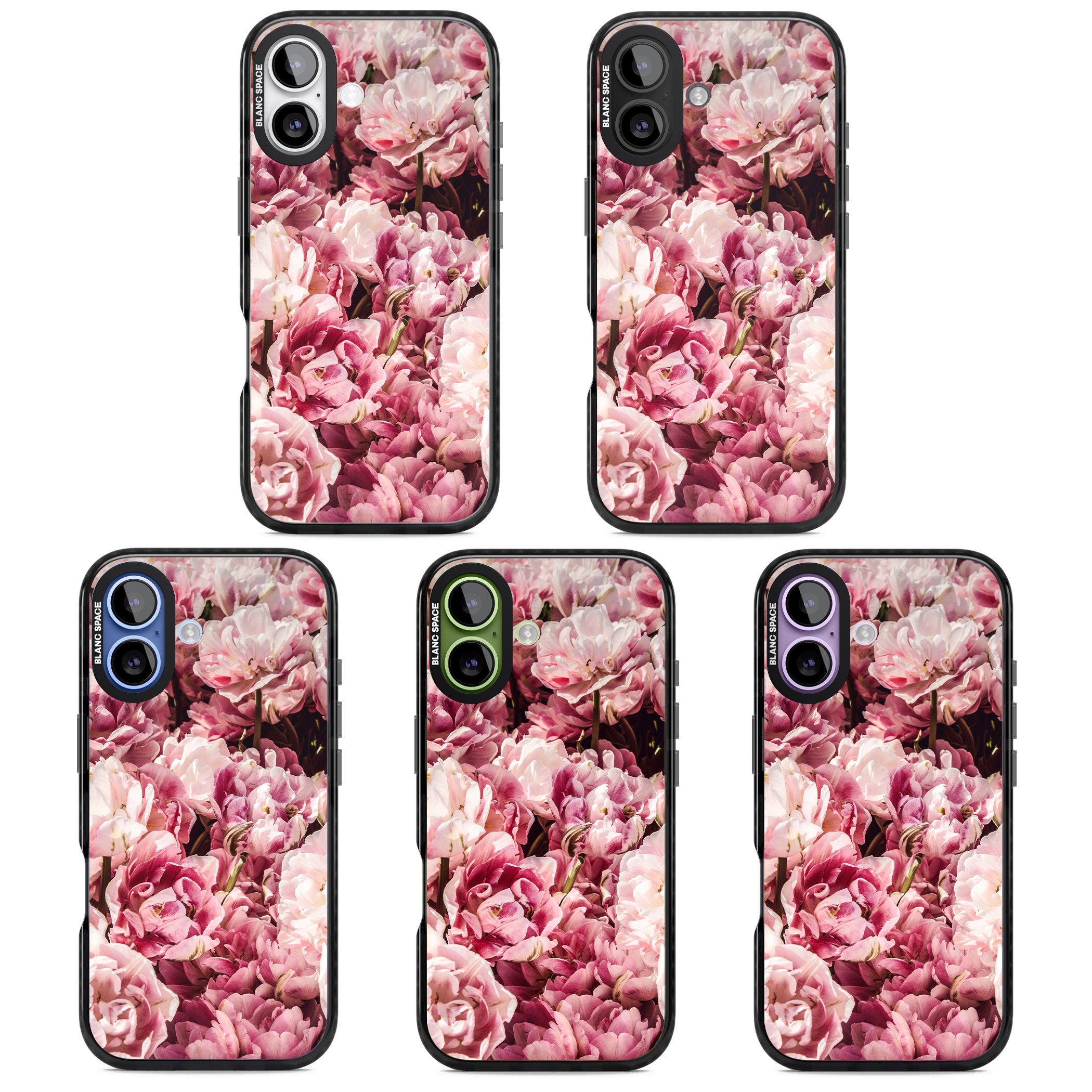 Petal Blush iPhone 17 Impact Pro Black Phone Case APT Impact Protection