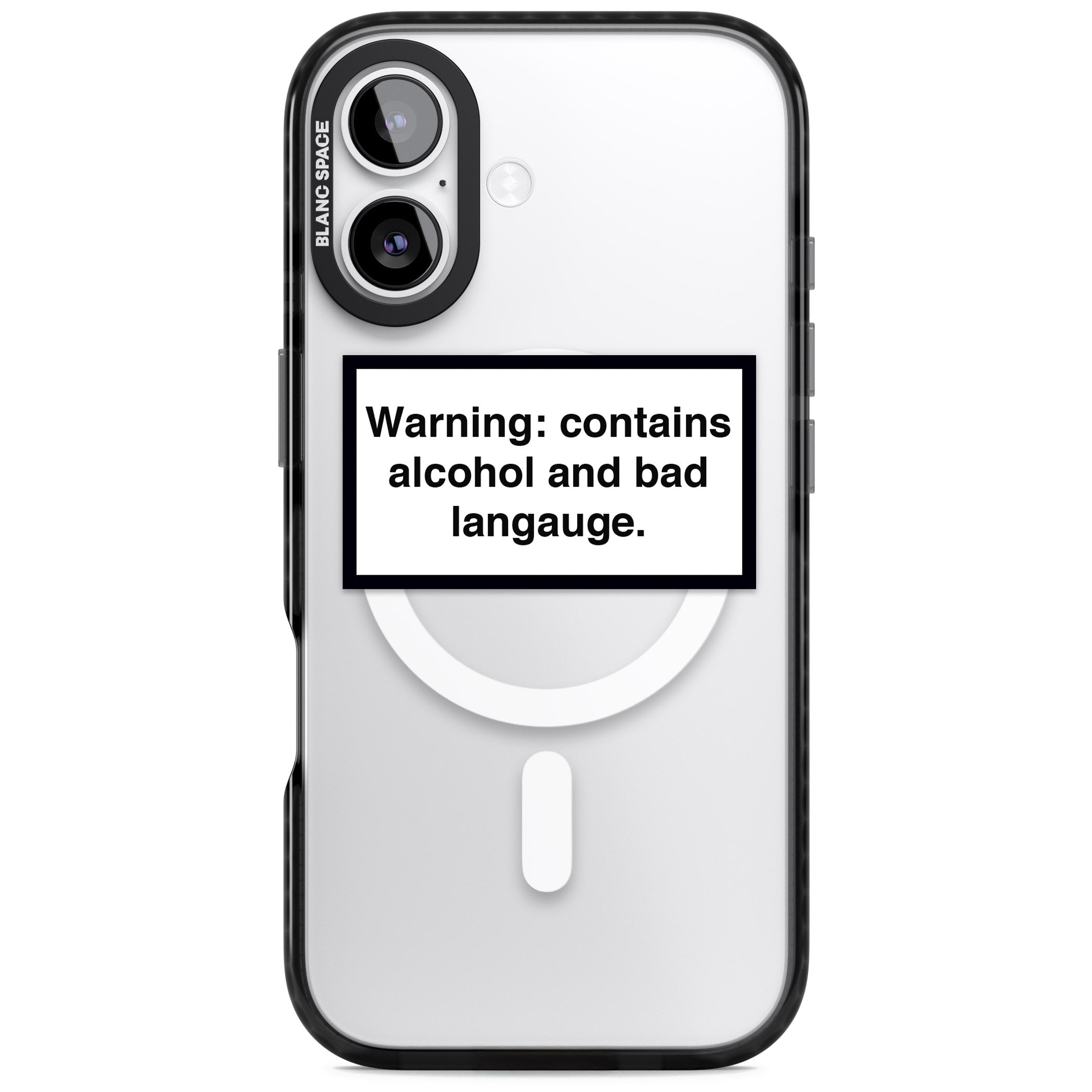 Warning: Contains Alcohol & Bad Language iPhone 17 Impact Pro Black Phone Case