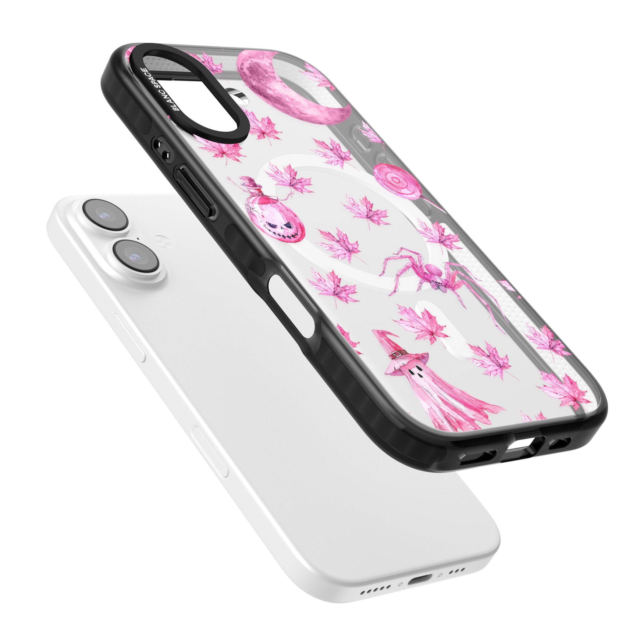 Pink Moon Maple iPhone 17 Impact Pro Black Phone Case Colours
