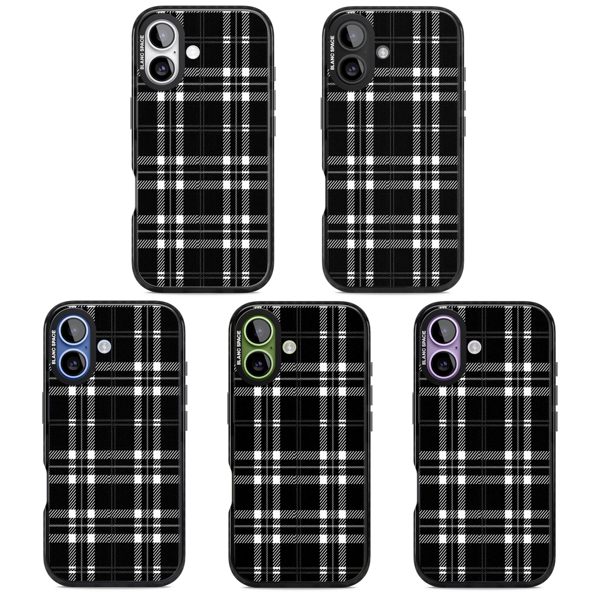 Divine Black Plaid iPhone 17 Impact Pro Black Phone Case APT Impact Protection