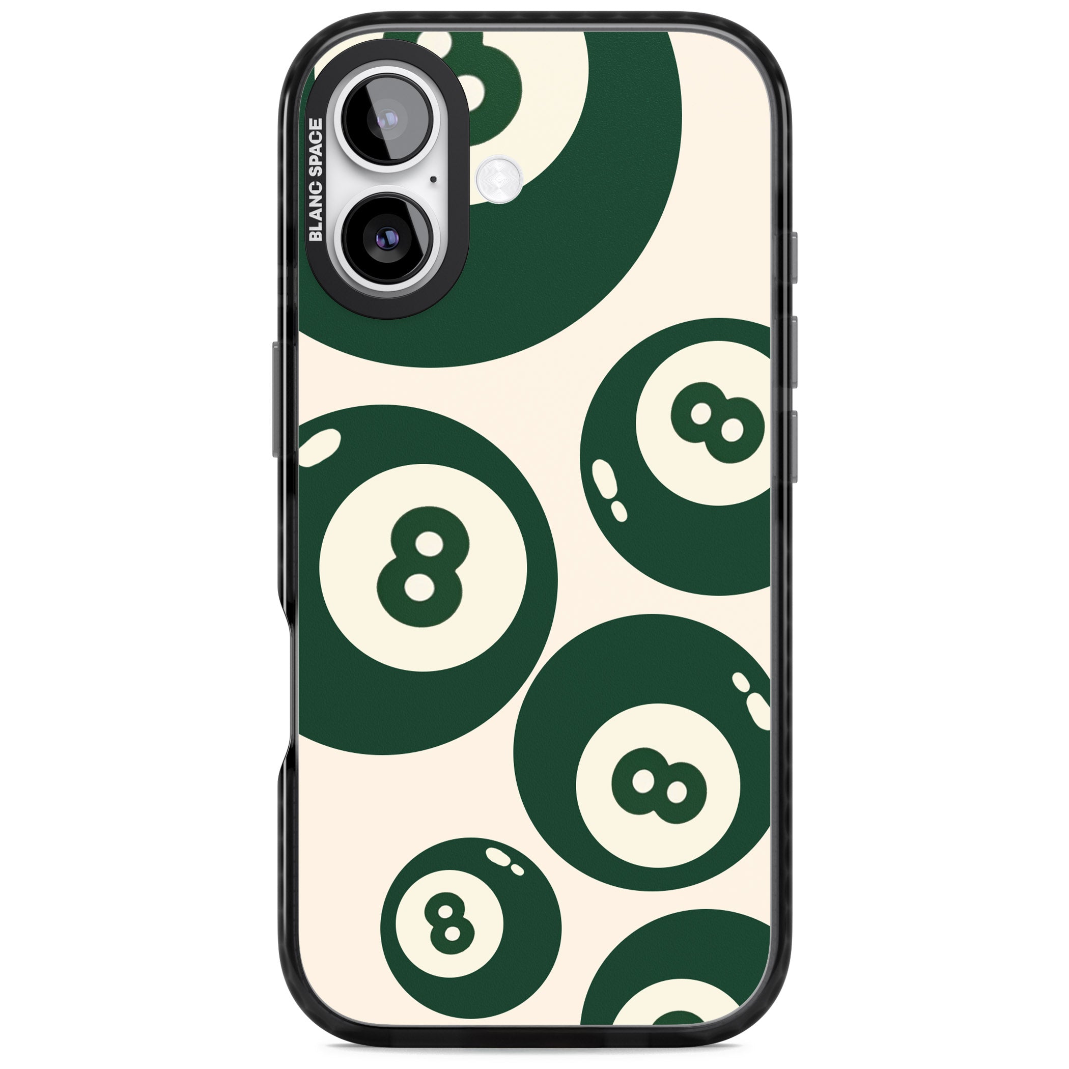 Green Eight Balls iPhone 17 Impact Pro Black Phone Case