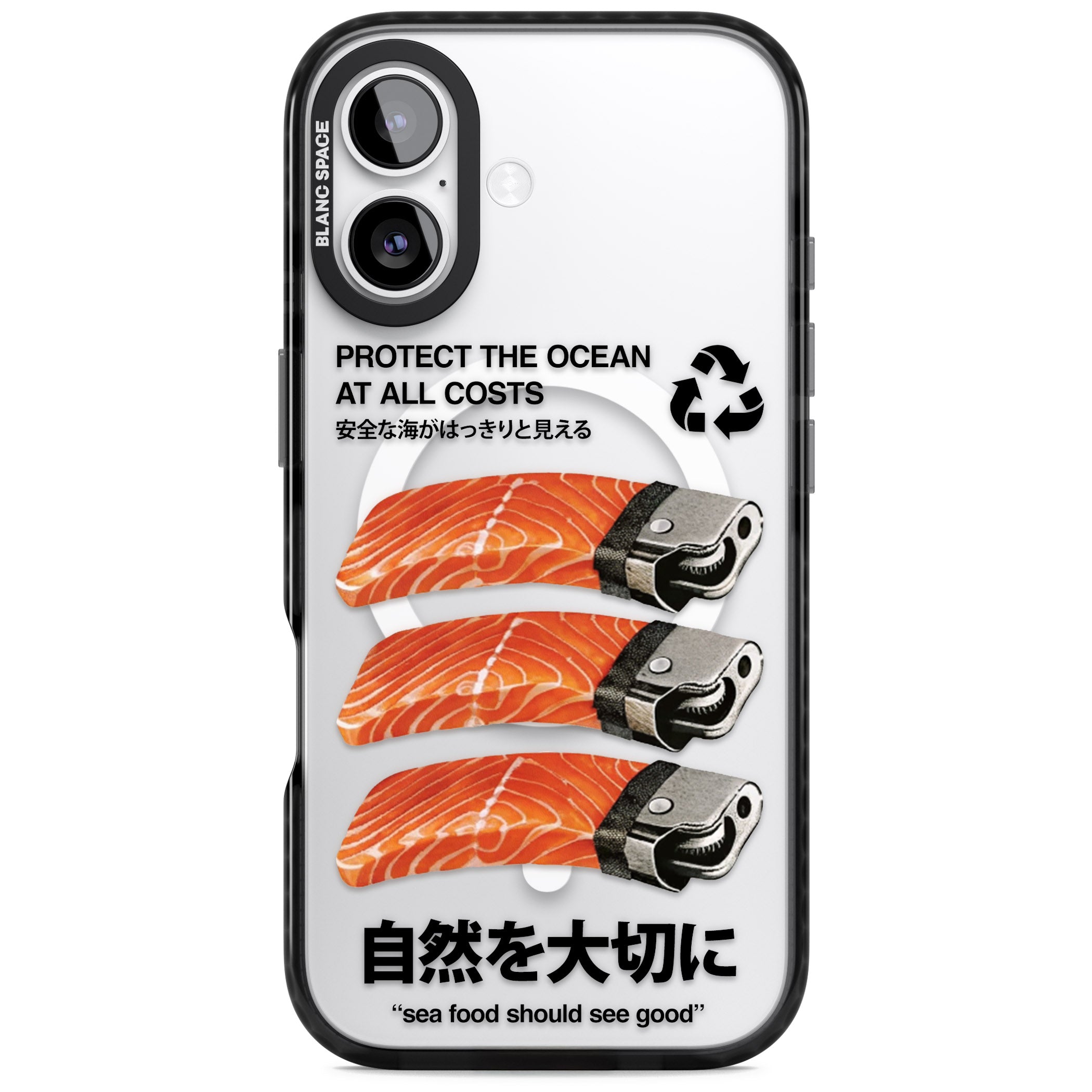 Protect The Ocean iPhone 17 Impact Pro Black Phone Case