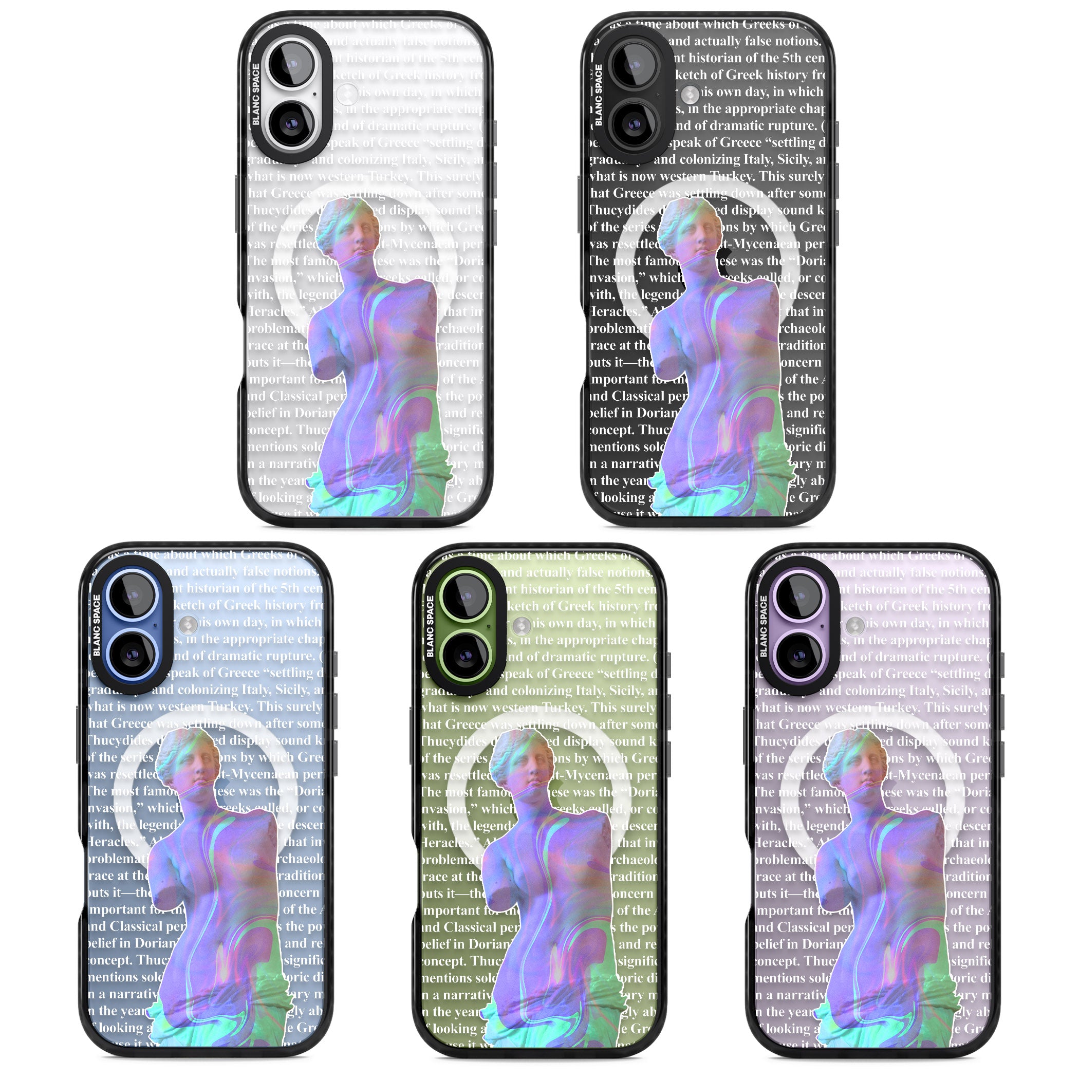 Iridescent De Milo iPhone 17 Impact Pro Black Phone Case APT Impact Protection