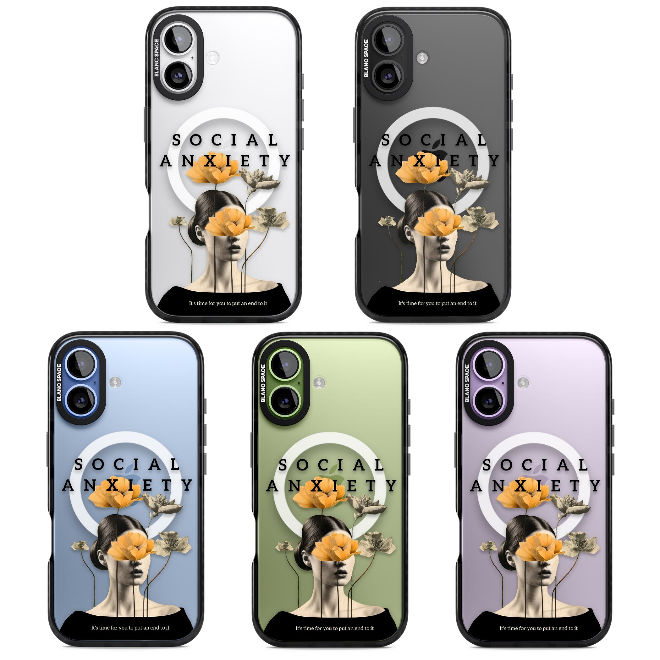 Social Anxiety iPhone 17 Impact Pro Black Phone Case APT Impact Protection