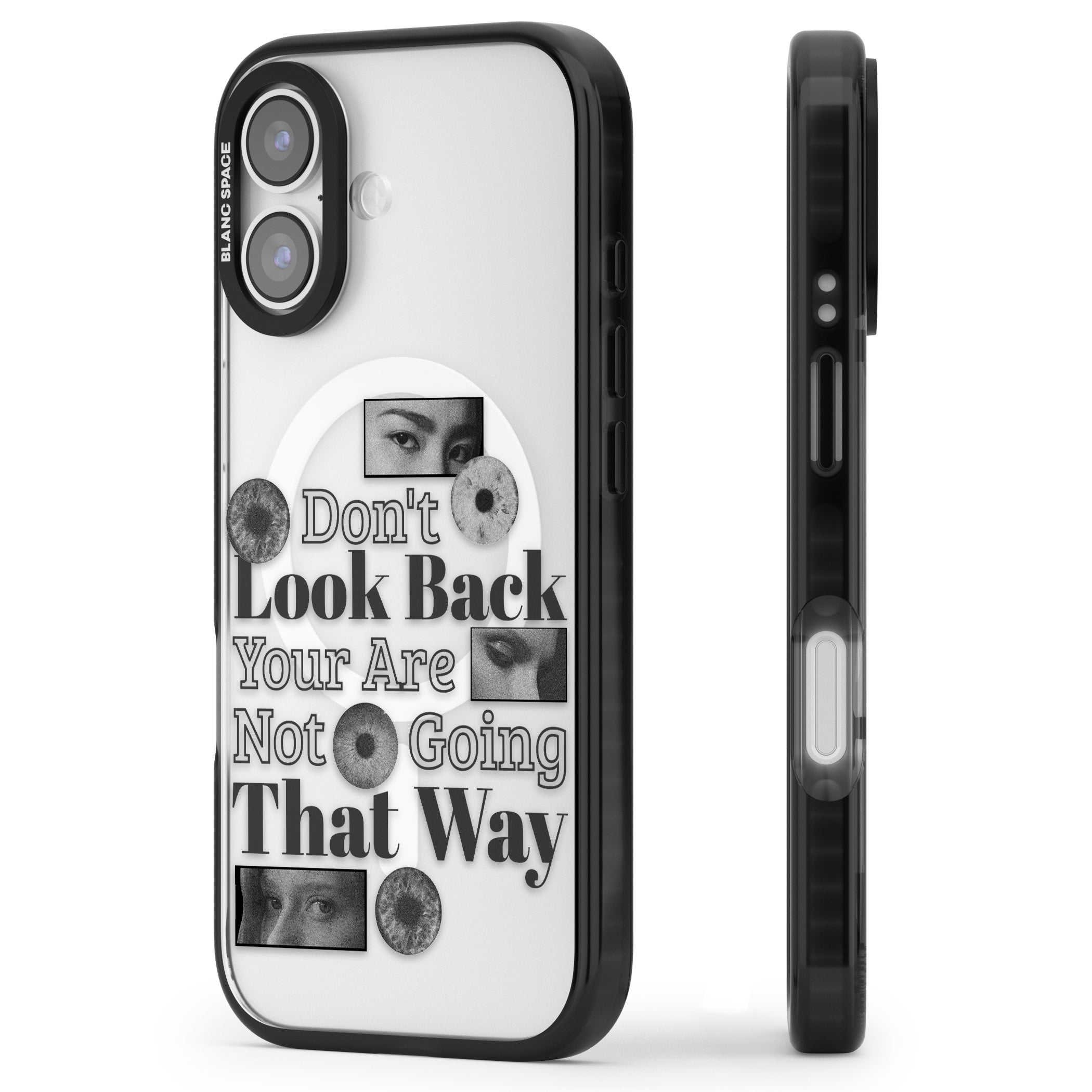 Dont Look Back iPhone 17 Impact Pro Black Phone Case Side Profile