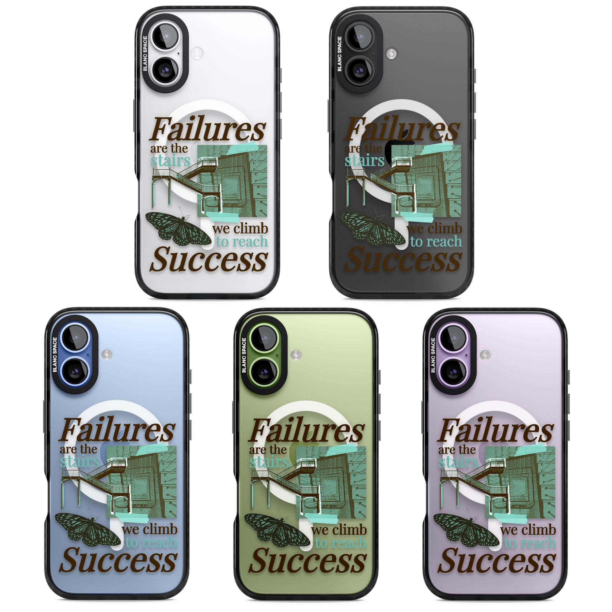 Fail To Succeed iPhone 17 Impact Pro Black Phone Case APT Impact Protection