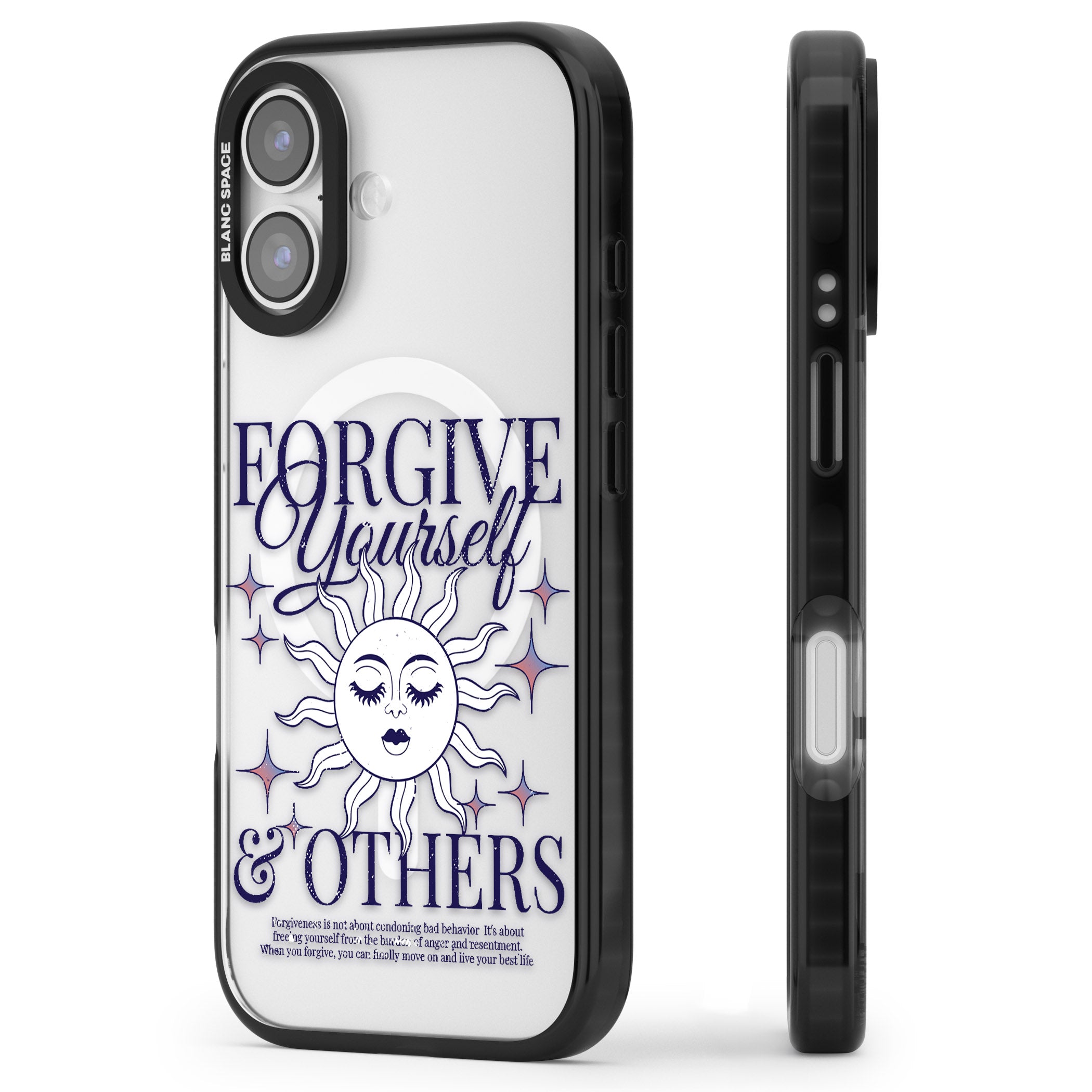 Forgiveness iPhone 17 Impact Pro Black Phone Case Side Profile