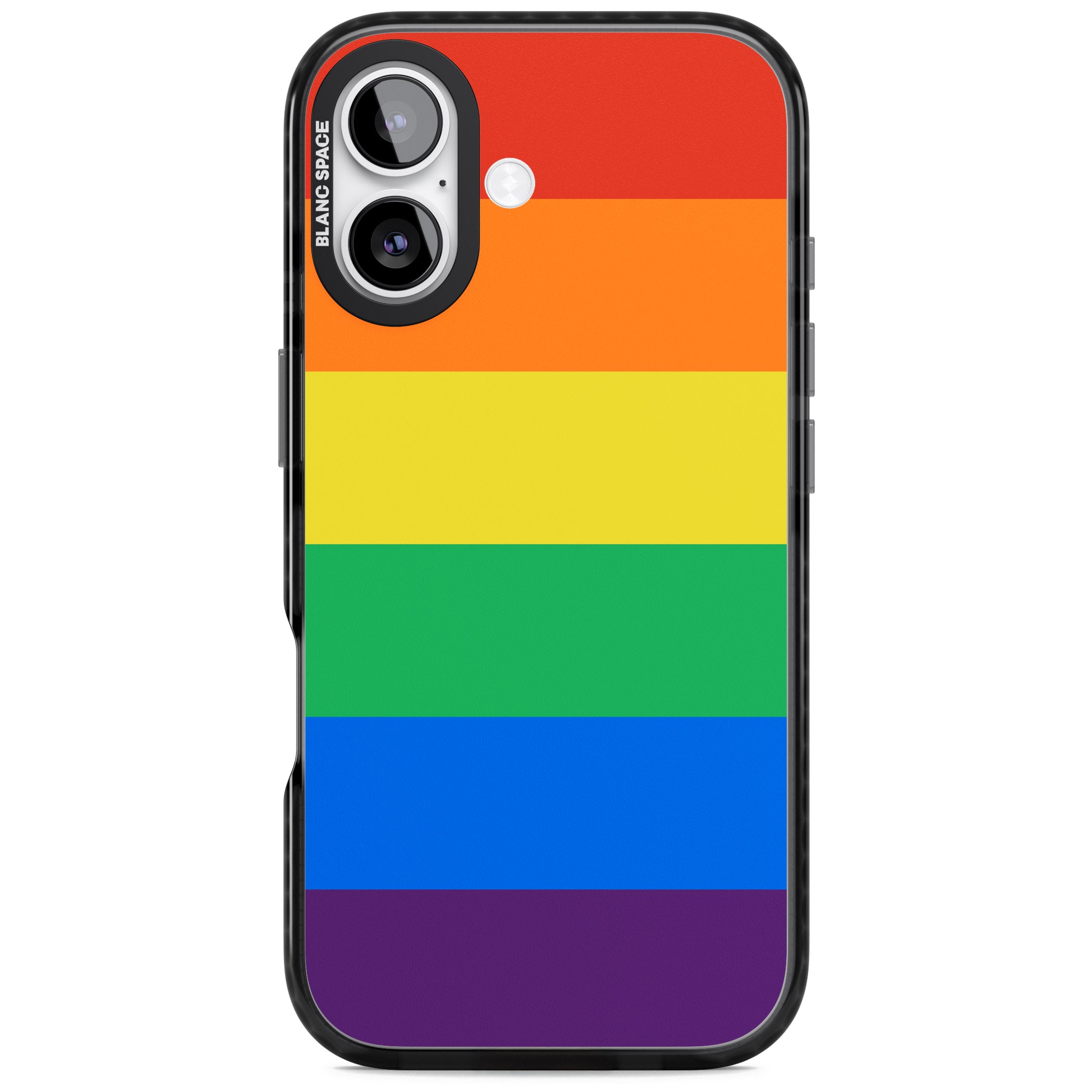 Rainbow Stripes iPhone 17 Impact Pro Black Phone Case