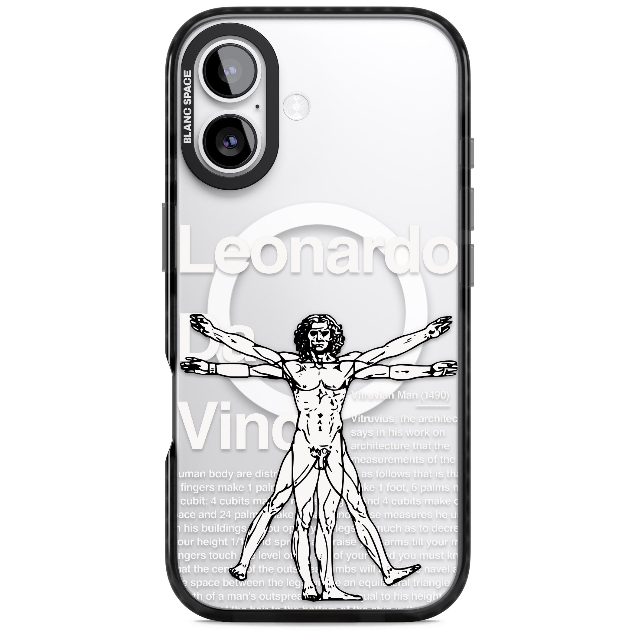 Vitruvian Man iPhone 17 Impact Pro Black Phone Case