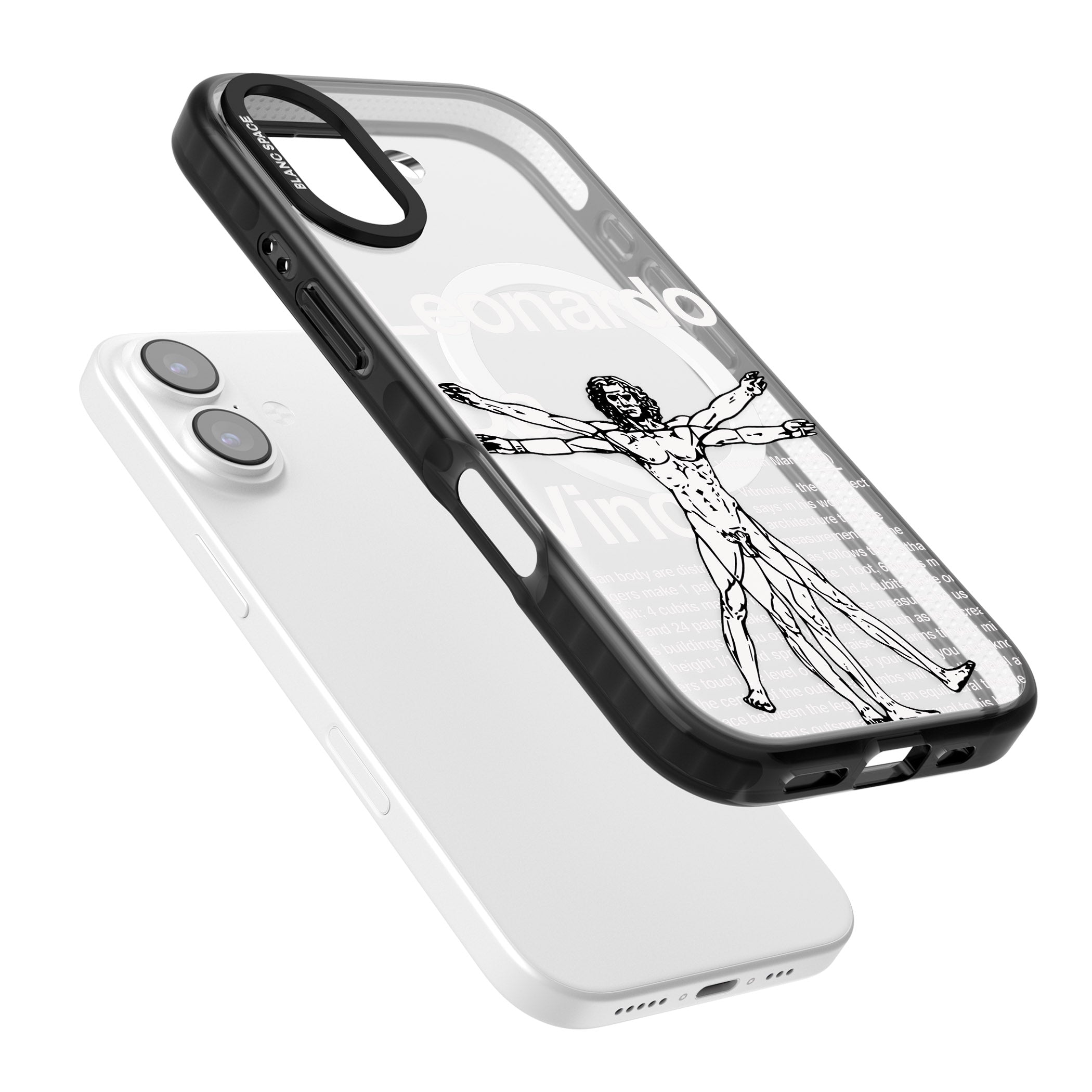 Vitruvian Man iPhone 17 Impact Pro Black Phone Case Colours