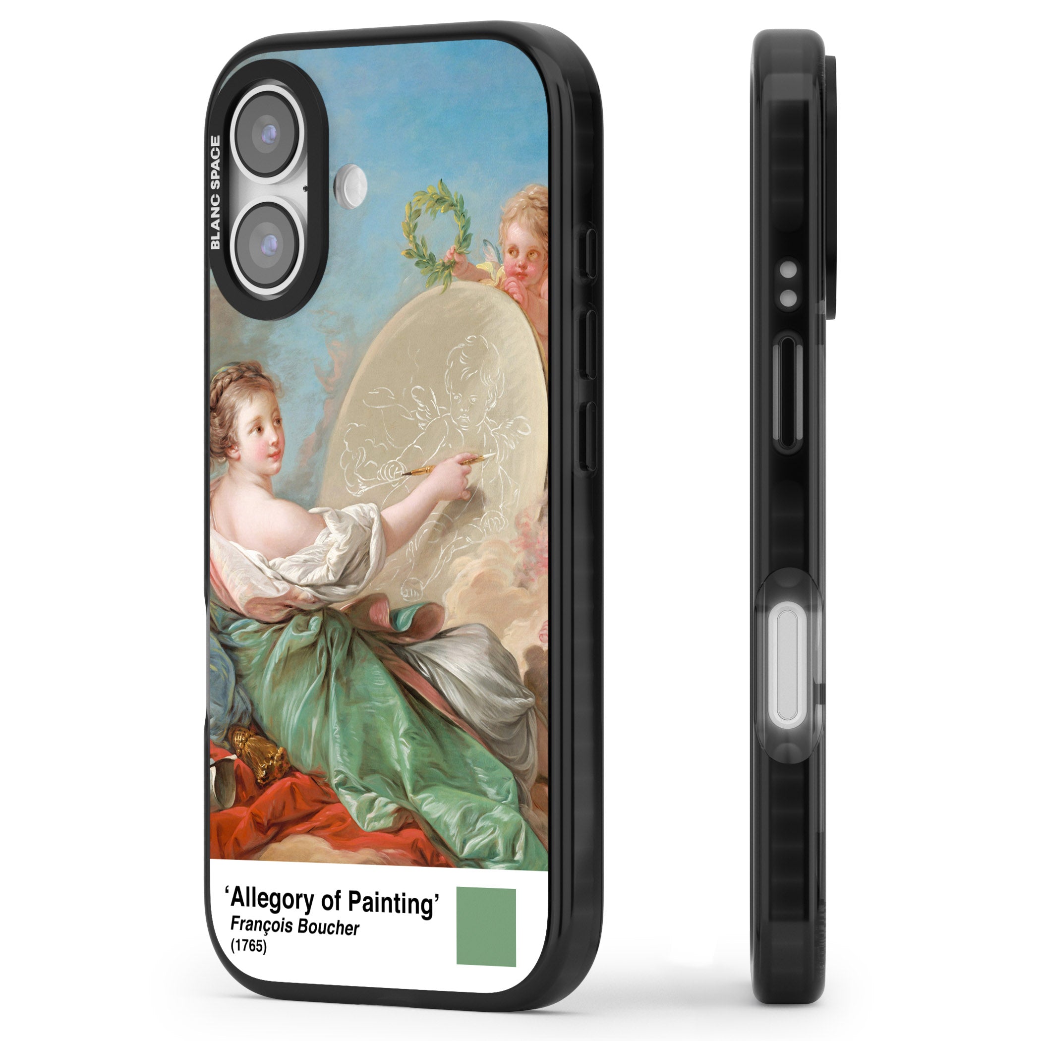 Allegory Of Painting iPhone 17 Impact Pro Black Phone Case Side Profile