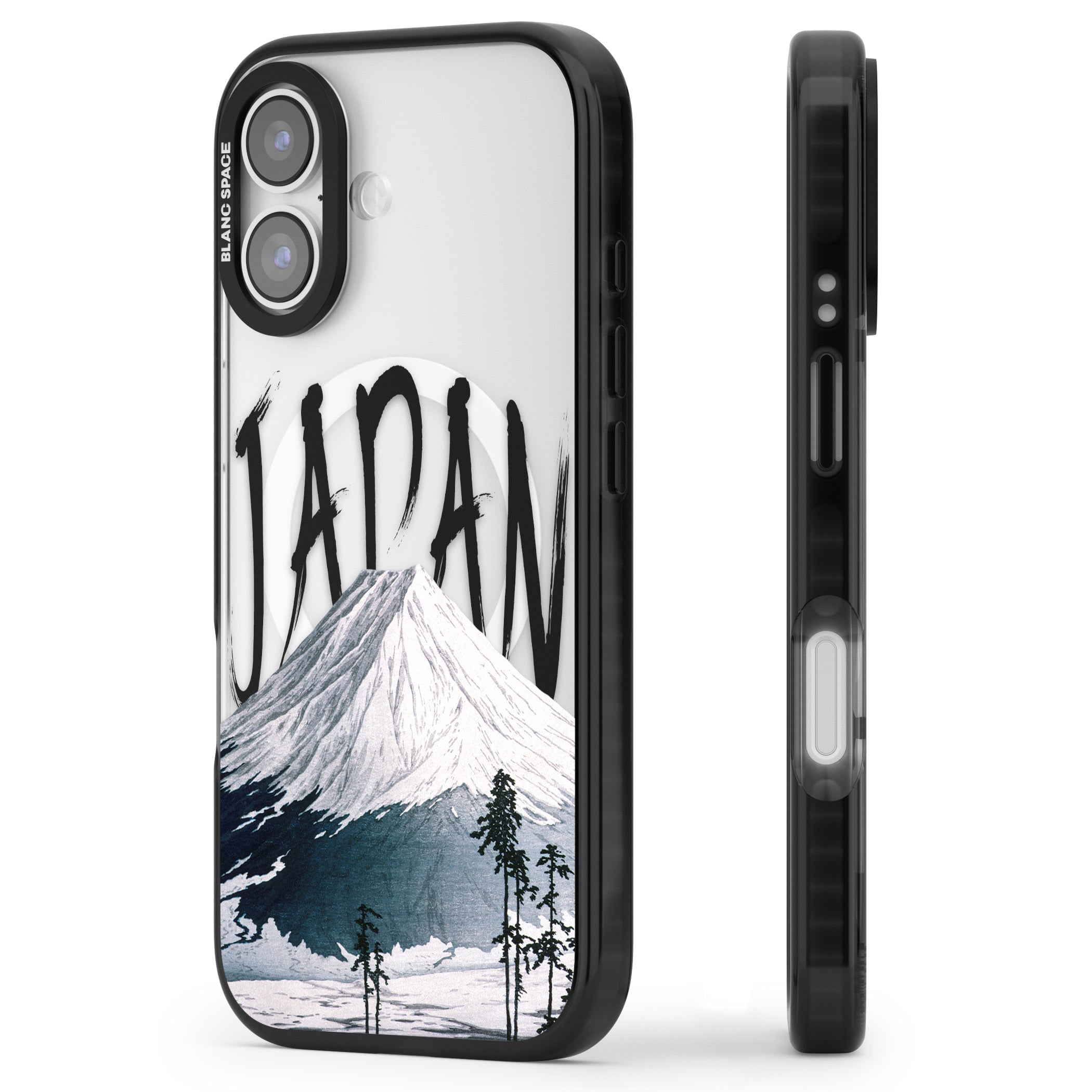 Mount Fuji Cutout iPhone 17 Impact Pro Black Phone Case Side Profile