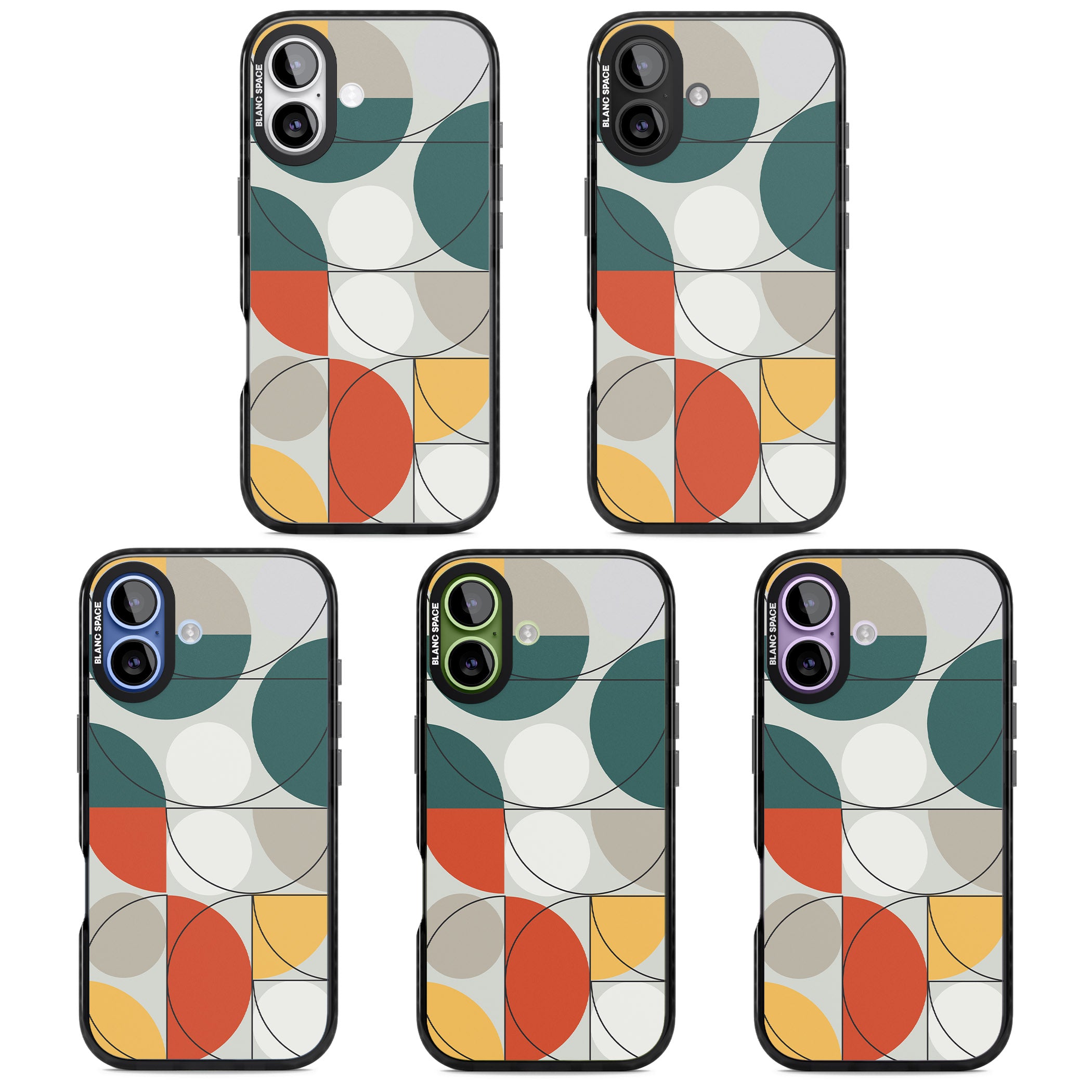 Modern Abstract Circle iPhone 17 Impact Pro Black Phone Case APT Impact Protection