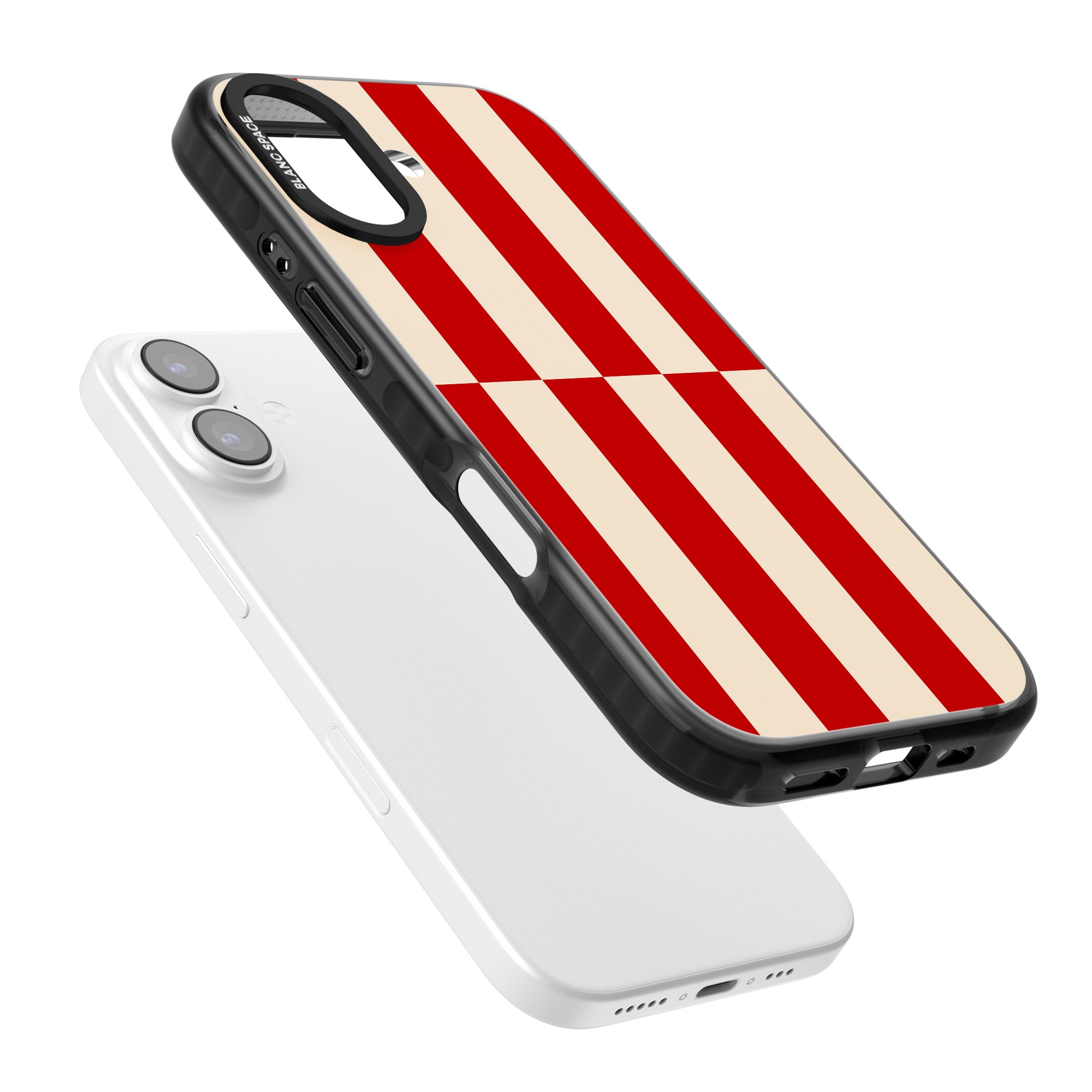 Retro Red Stripes iPhone 17 Impact Pro Black Phone Case Colours