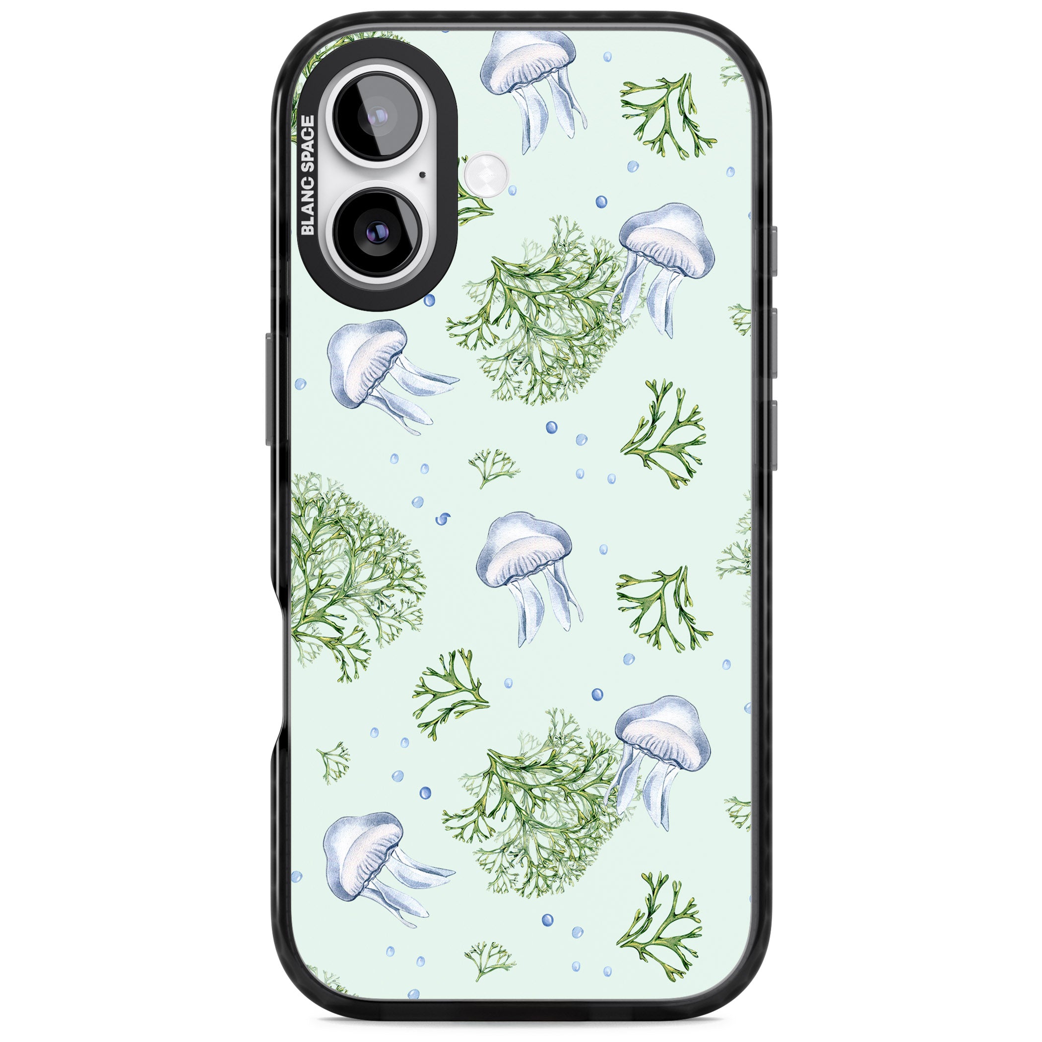 Jellyfish & Seaweed iPhone 17 Impact Pro Black Phone Case