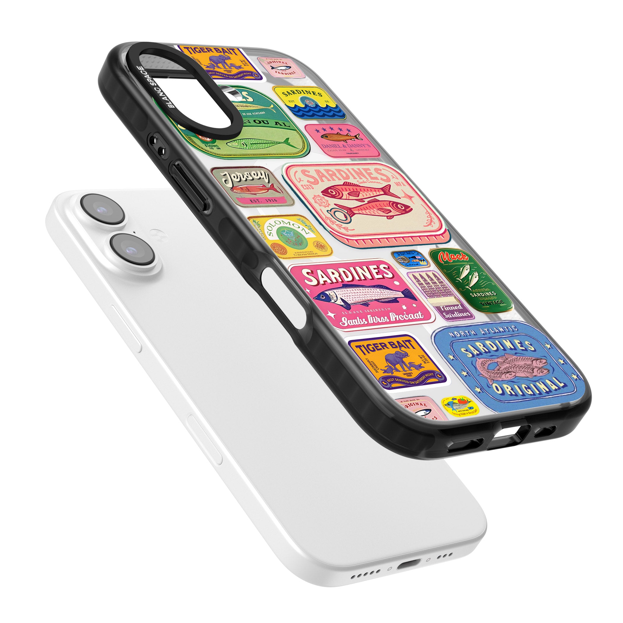 Vintage Sardine Tins iPhone 17 Impact Pro Black Phone Case Colours