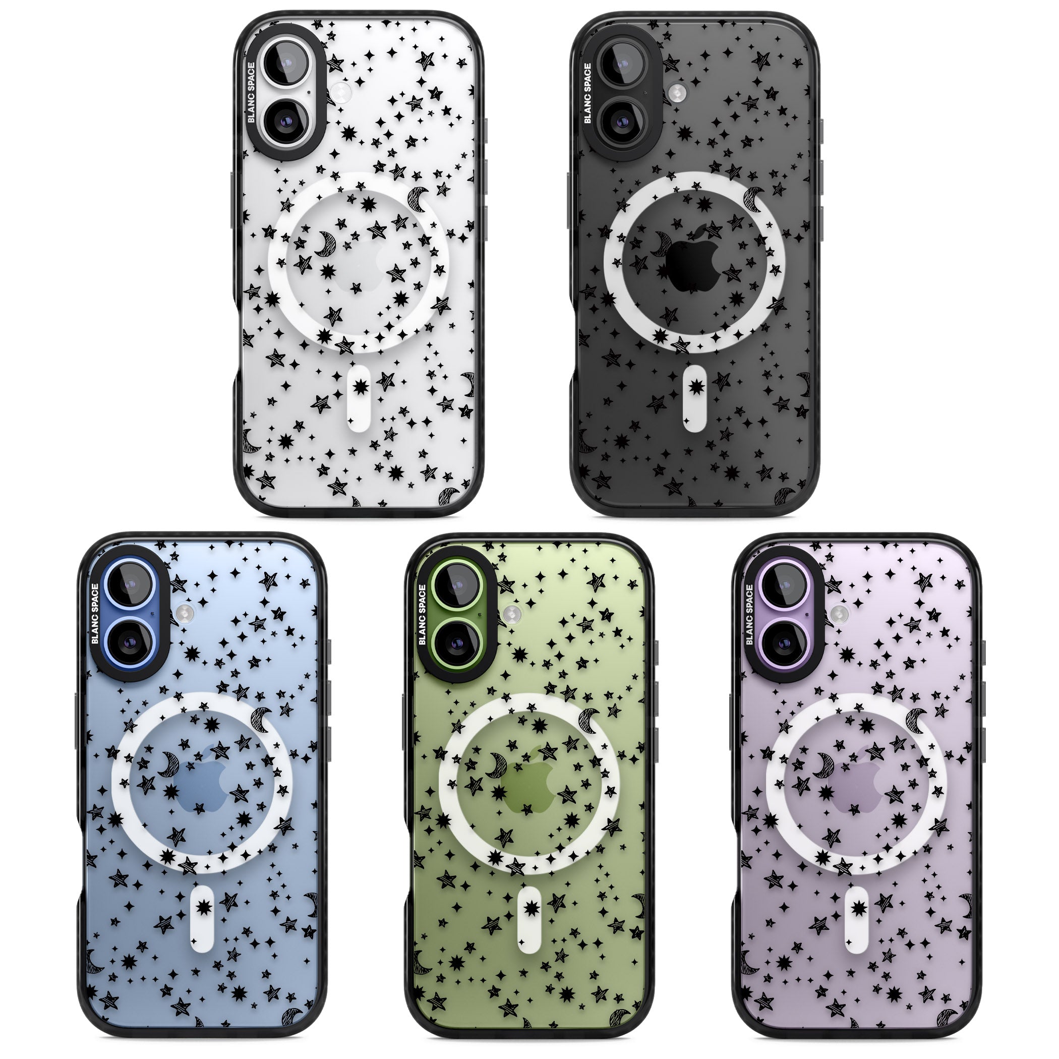 Black Cosmic Galaxy Pattern iPhone 17 Impact Pro Black Phone Case APT Impact Protection