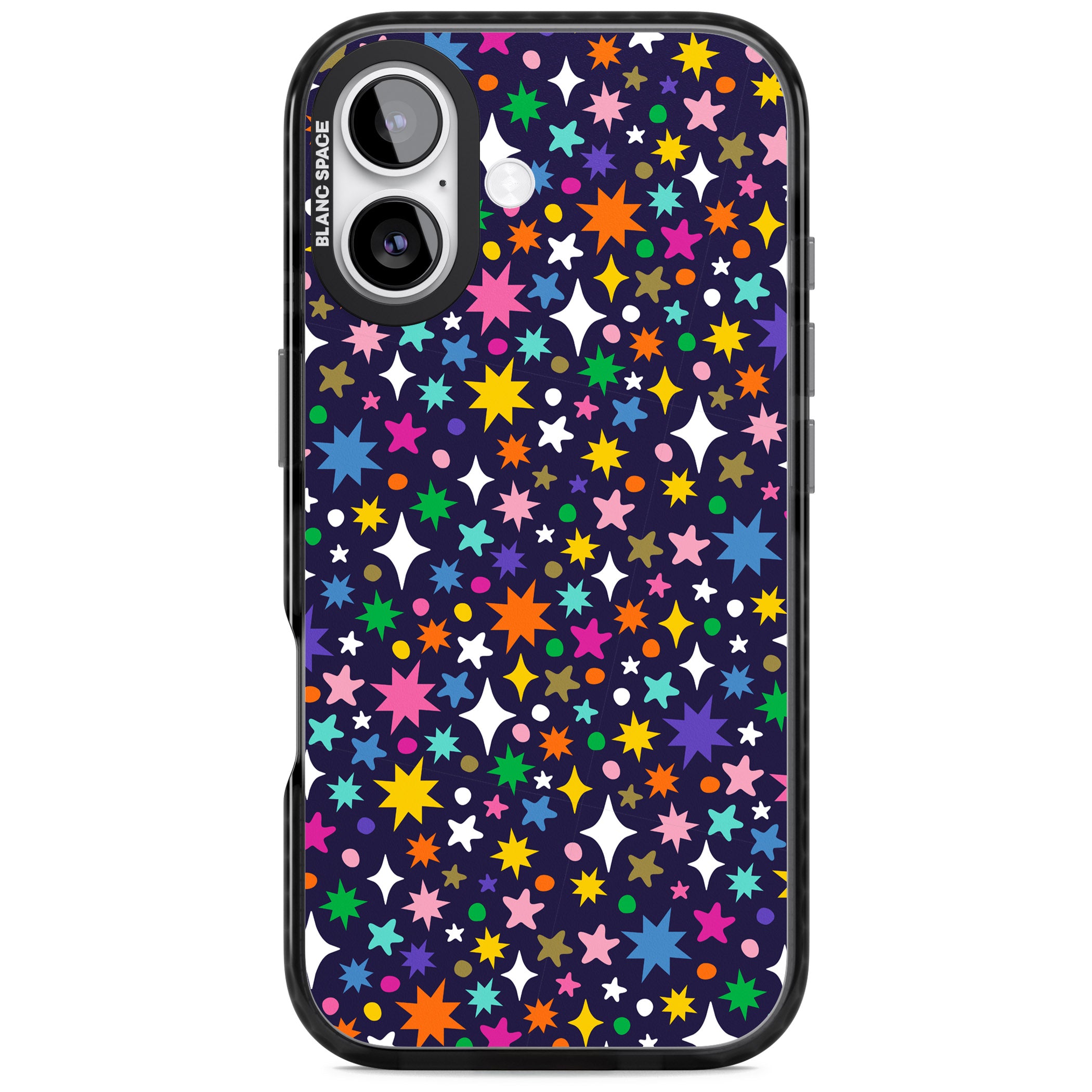 Rainbow Starburst (Purple) iPhone 17 Impact Pro Black Phone Case