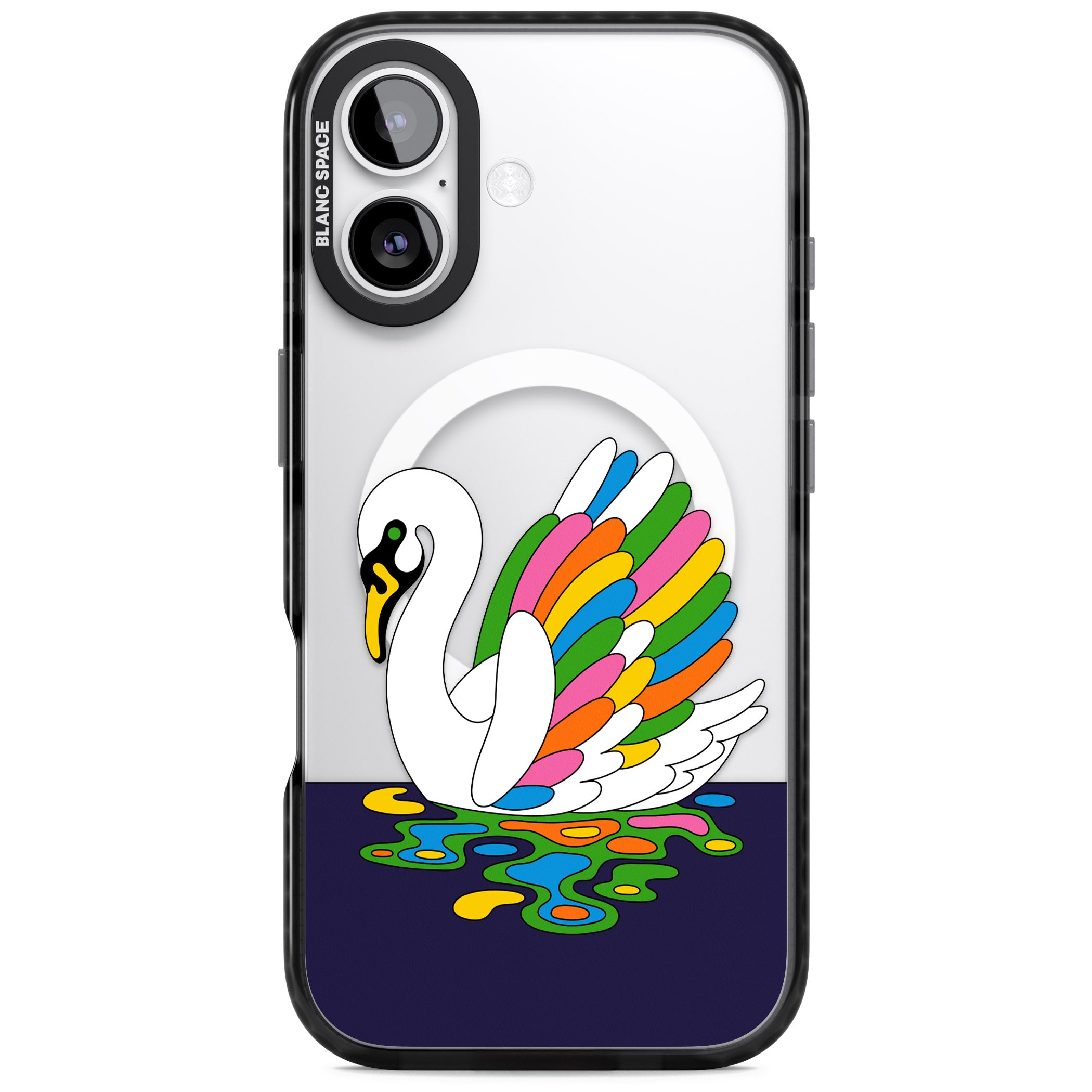 Serene Swan iPhone 17 Impact Pro Black Phone Case