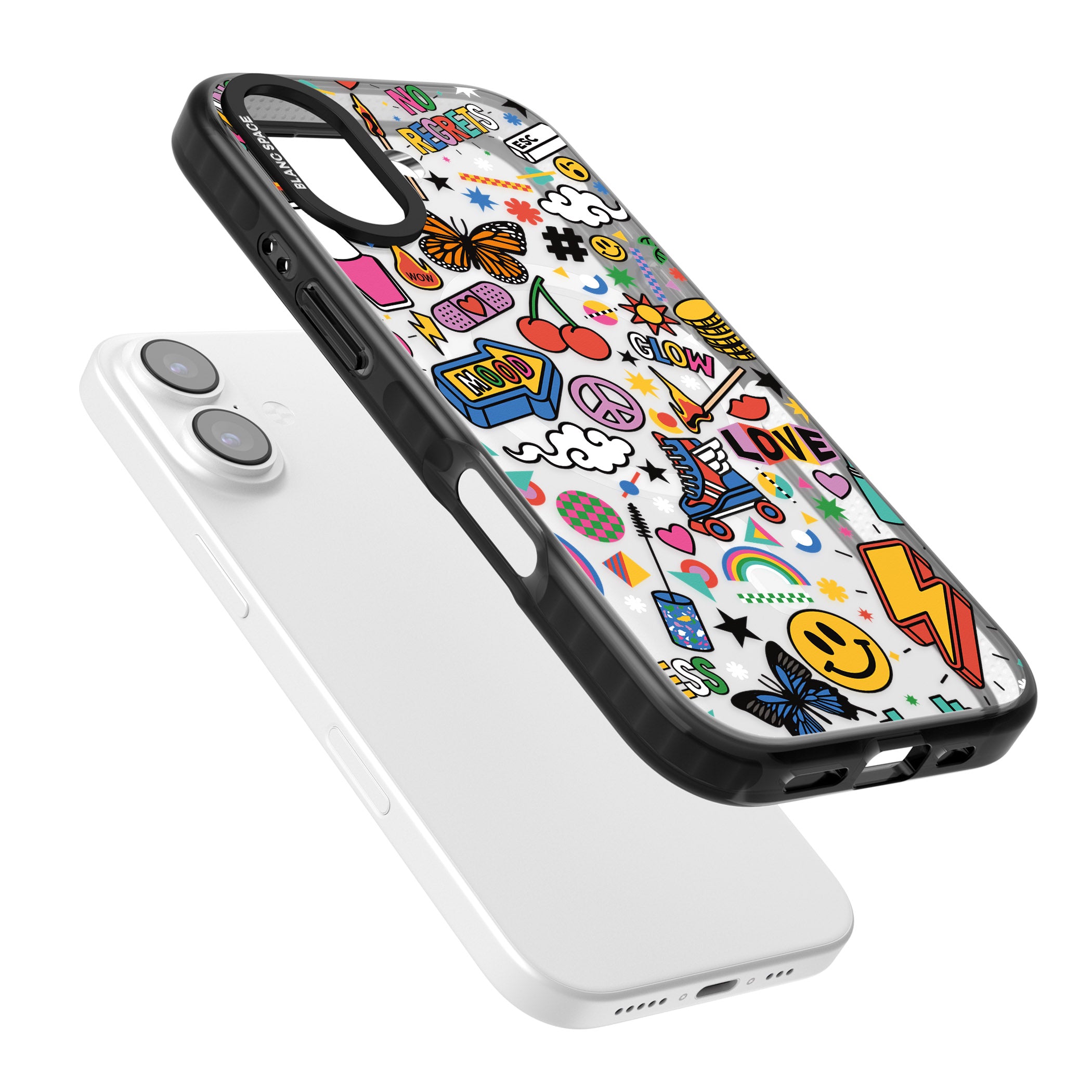 Electric Love iPhone 17 Impact Pro Black Phone Case Colours