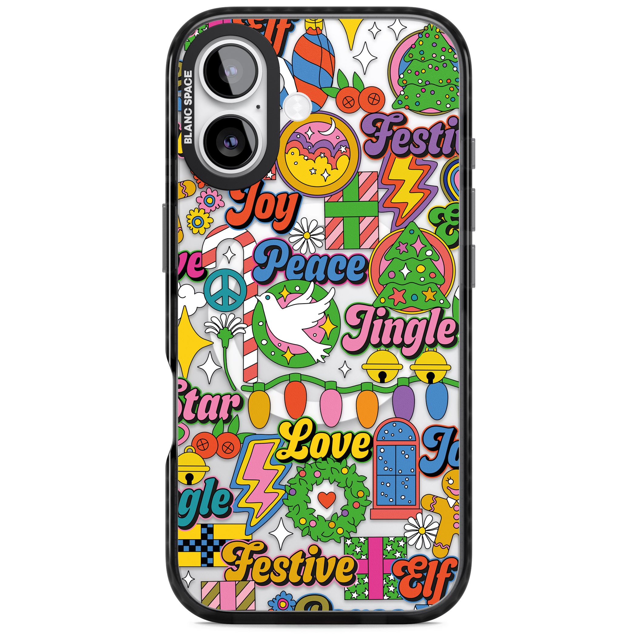 Peace & Festivities iPhone 17 Impact Pro Black Phone Case