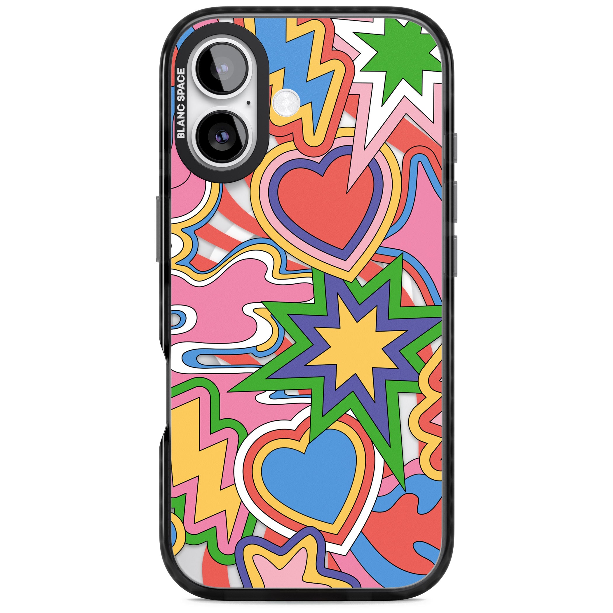 Psychedelic Pop Art Explosion iPhone 17 Impact Pro Black Phone Case