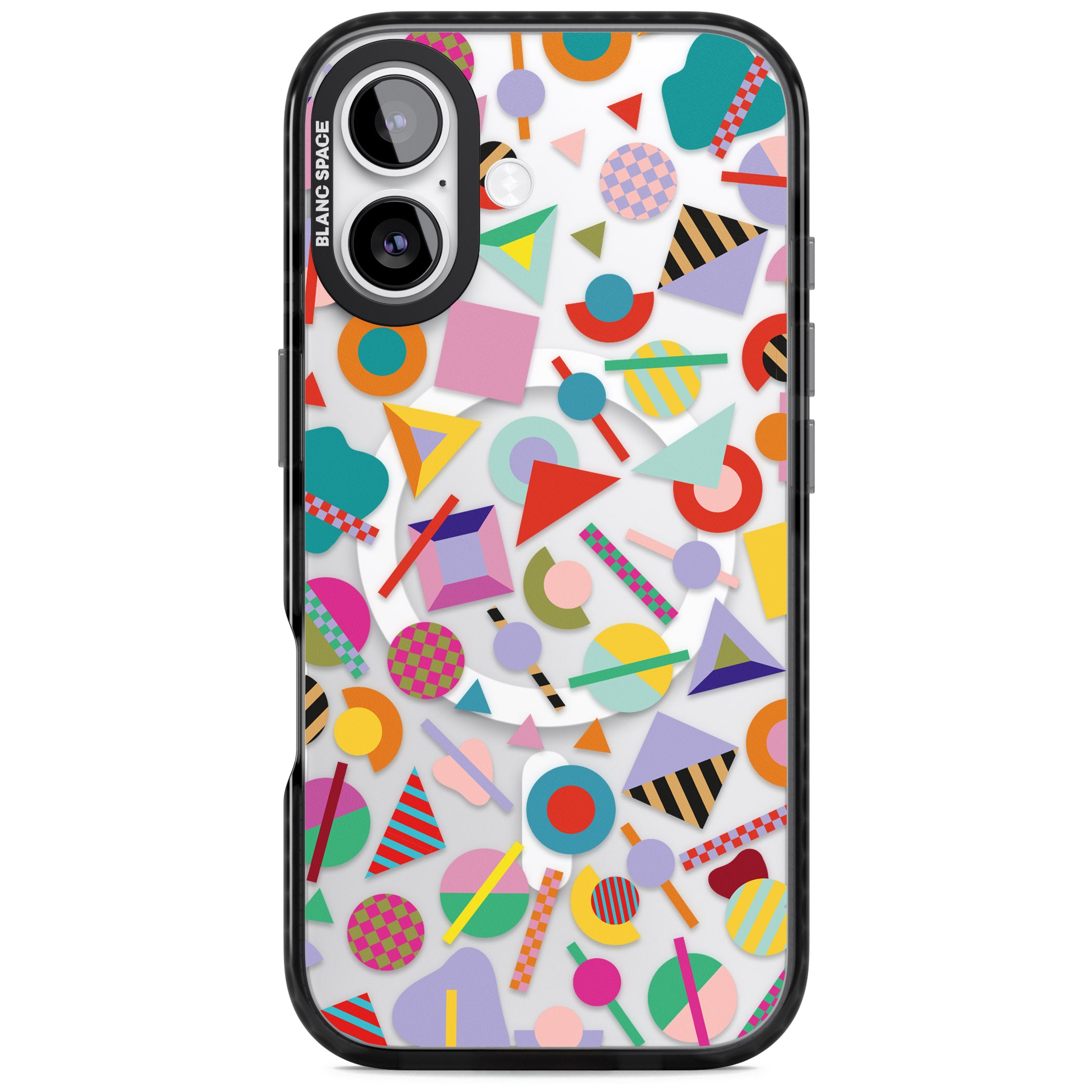 Retro Carnival Shapes iPhone 17 Impact Pro Black Phone Case
