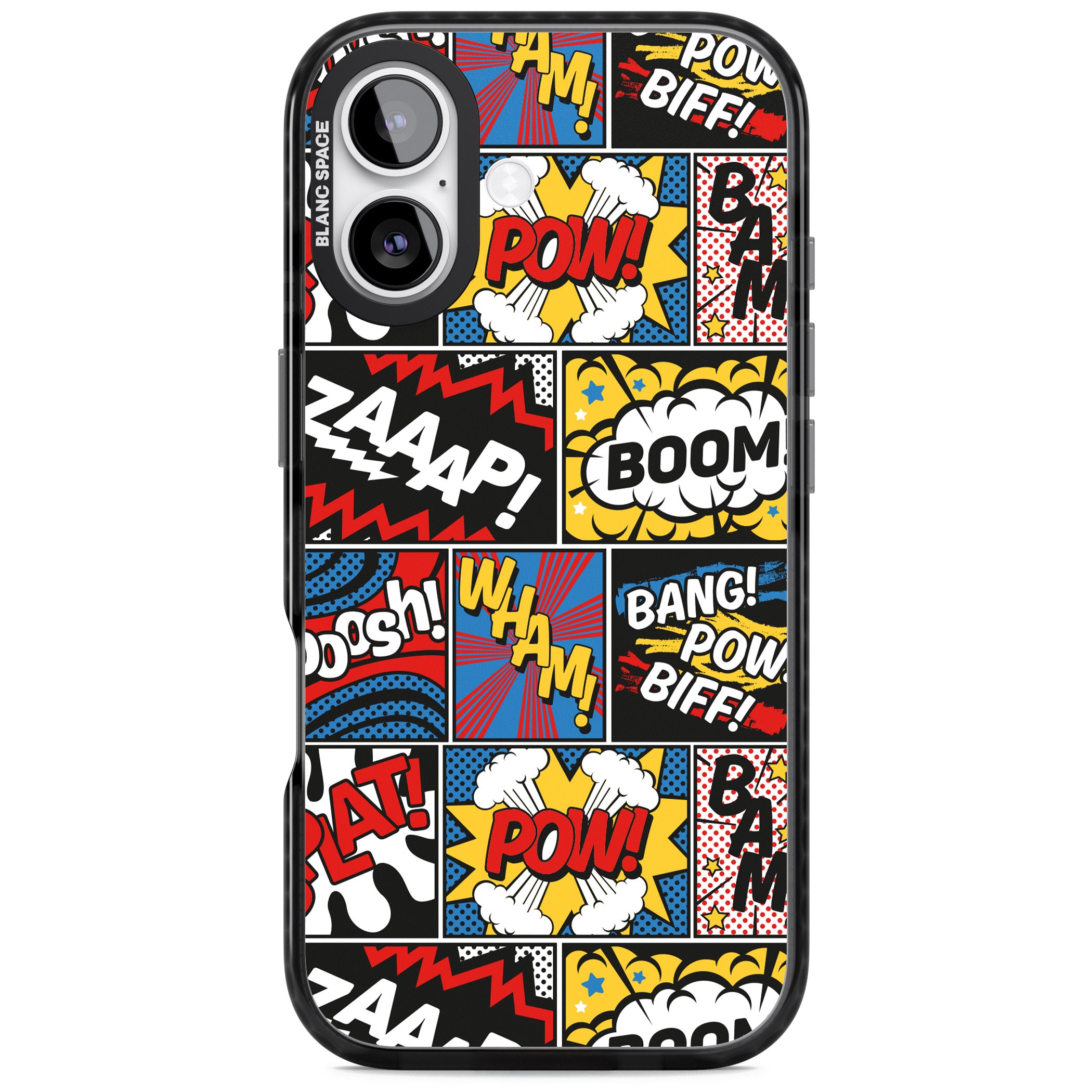 Onomatopoeia iPhone 17 Impact Pro Black Phone Case