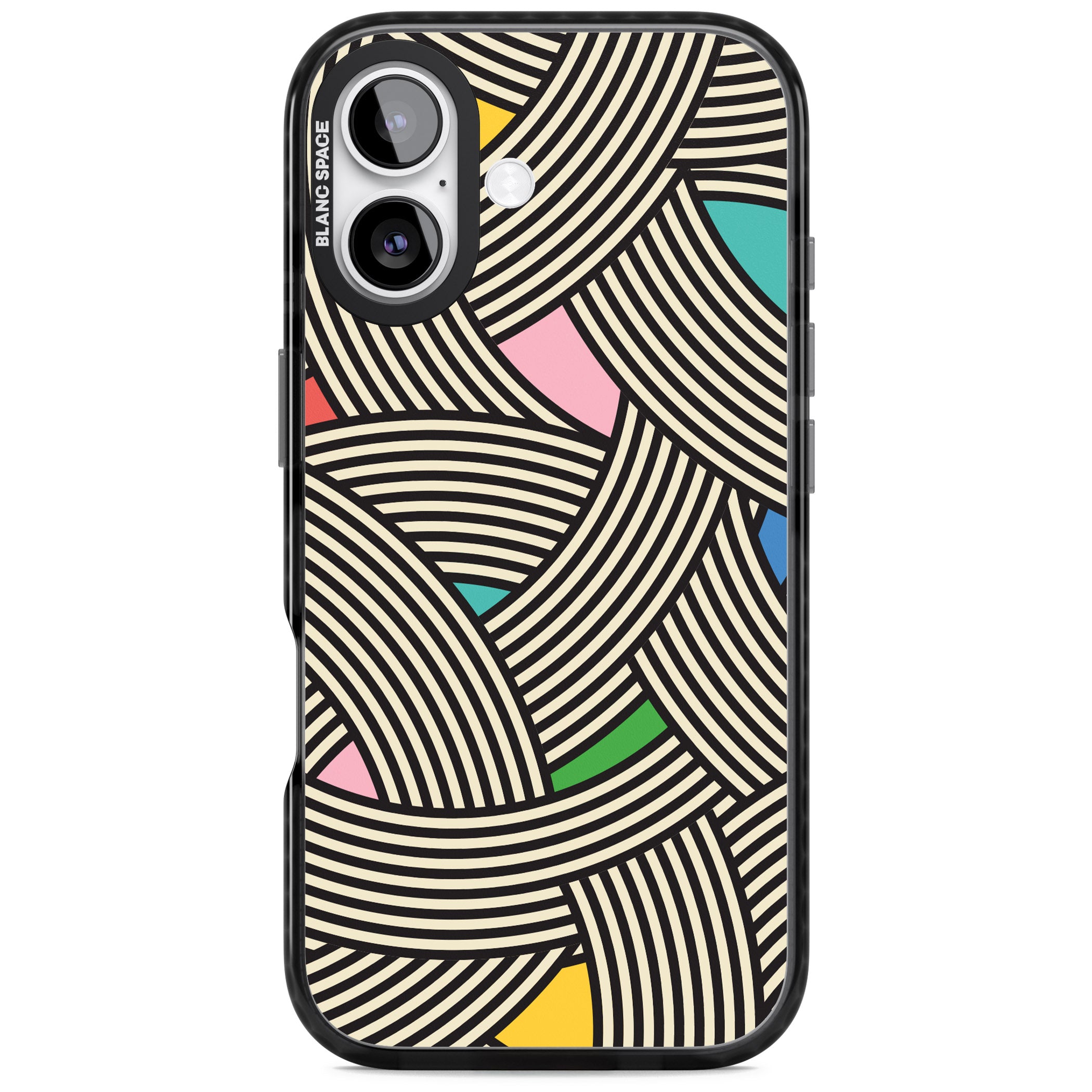 Multicolour Optic Waves iPhone 17 Impact Pro Black Phone Case