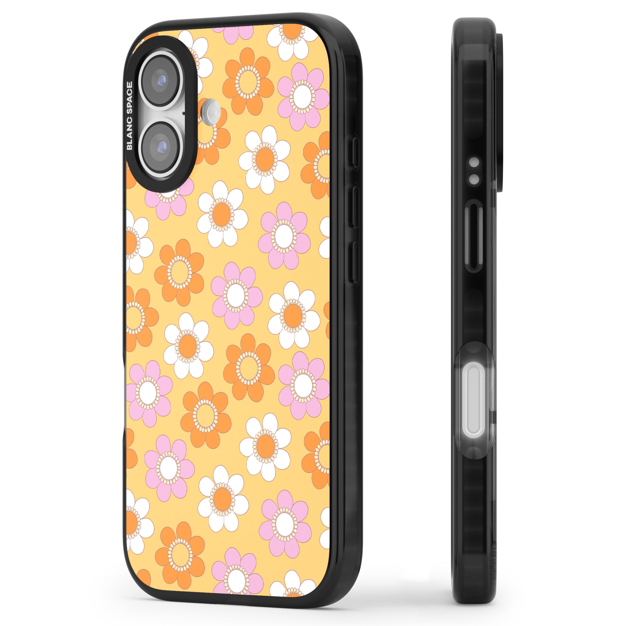Sunny Flower Mix iPhone 17 Impact Pro Black Phone Case Side Profile