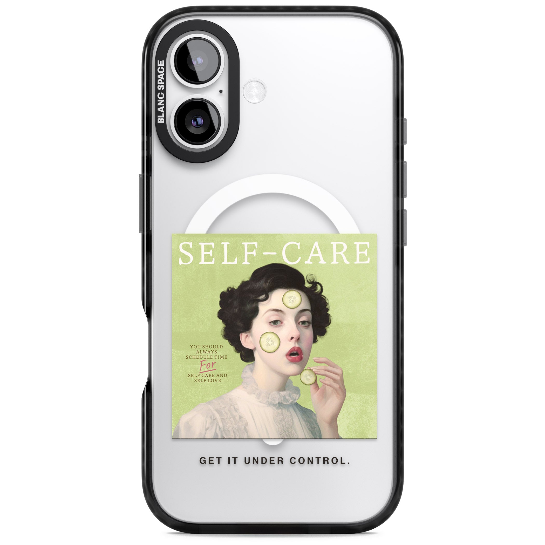 Self Care iPhone 17 Impact Pro Black Phone Case