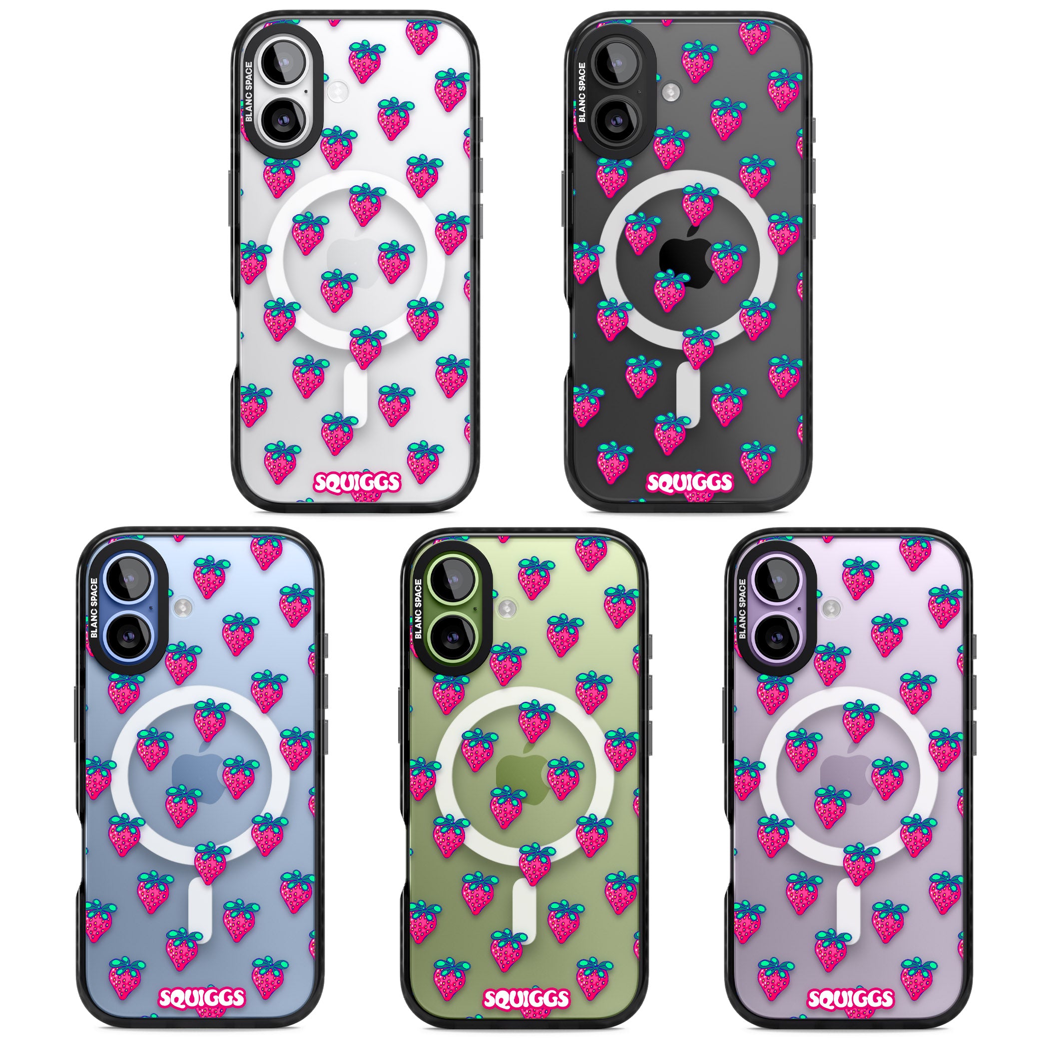 Strawberry Patch iPhone 17 Impact Pro Black Phone Case APT Impact Protection