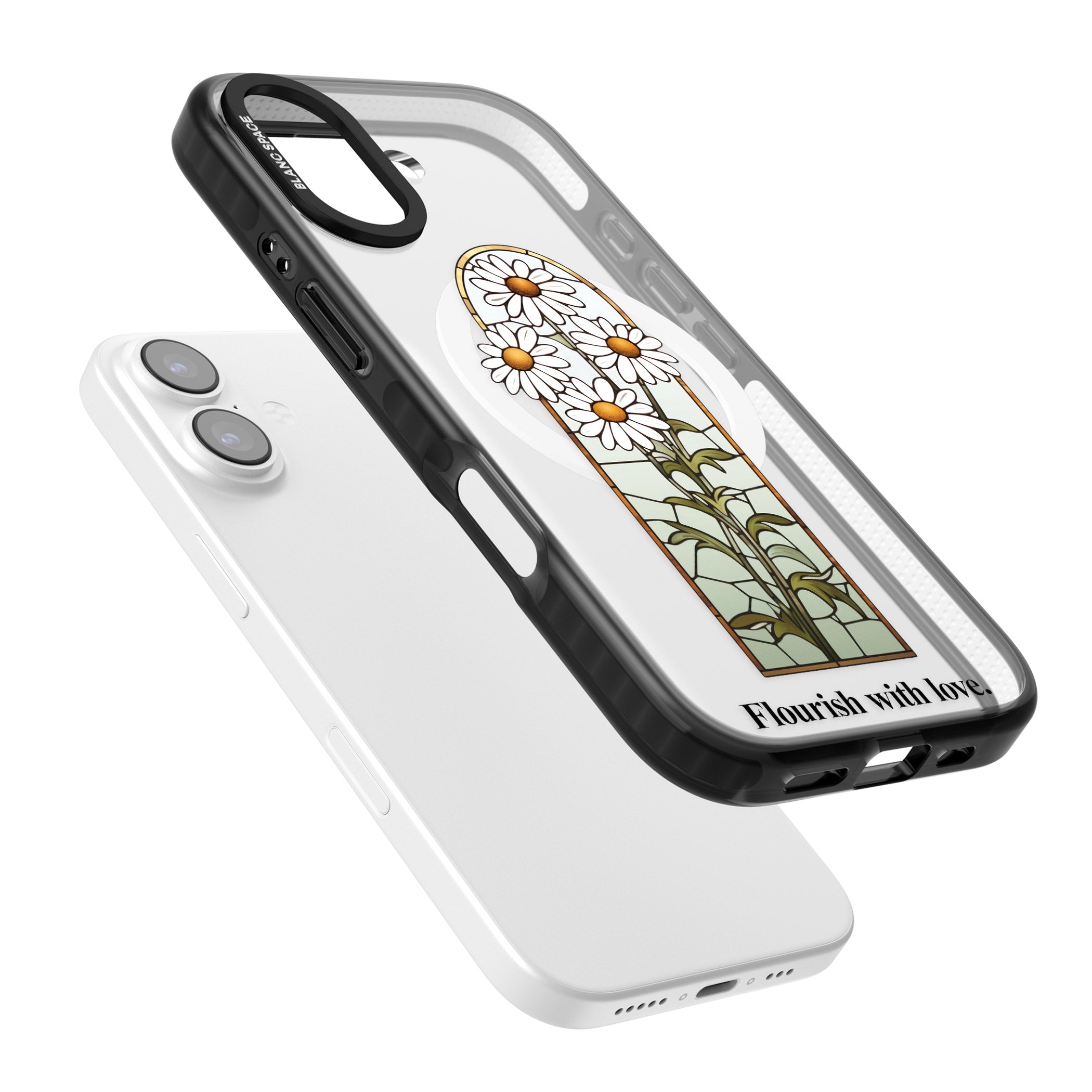 Flourish With Love iPhone 17 Impact Pro Black Phone Case Colours